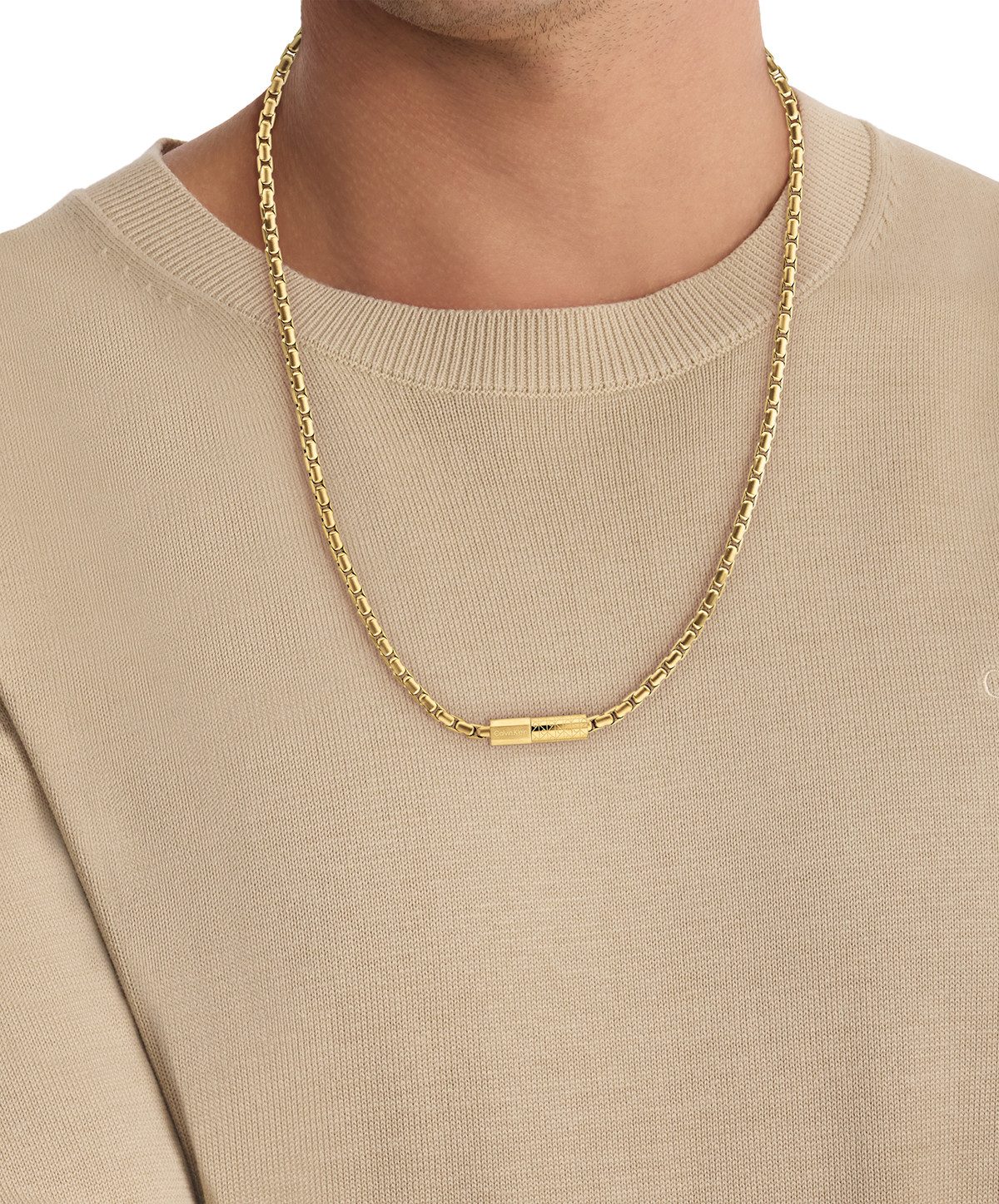 Calvin Klein Edelstahlkette CONTOURED BARREL