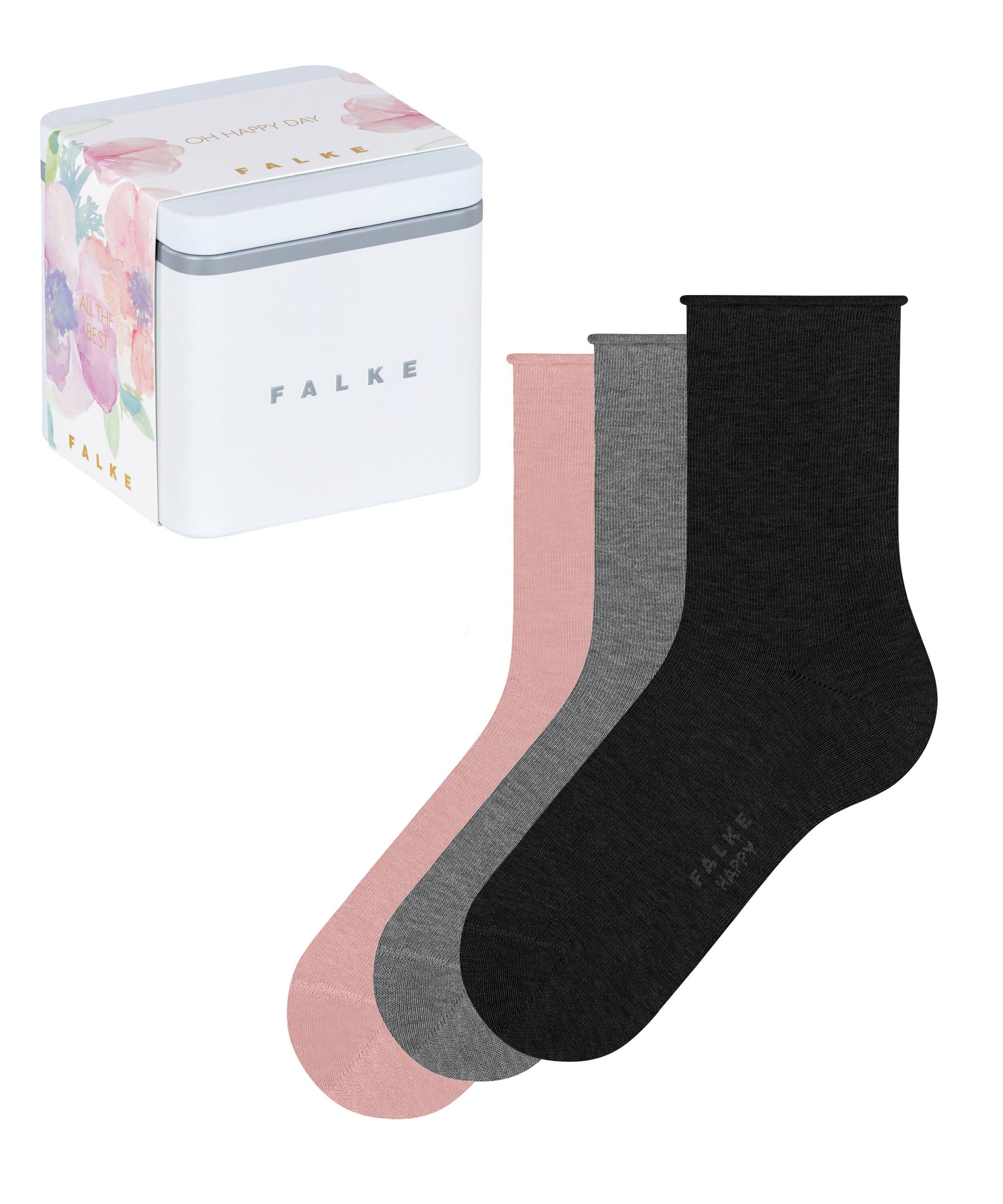FALKE Socken Happy Giftbox 3-Pack (3-Paar) mit Geschenkverpackung