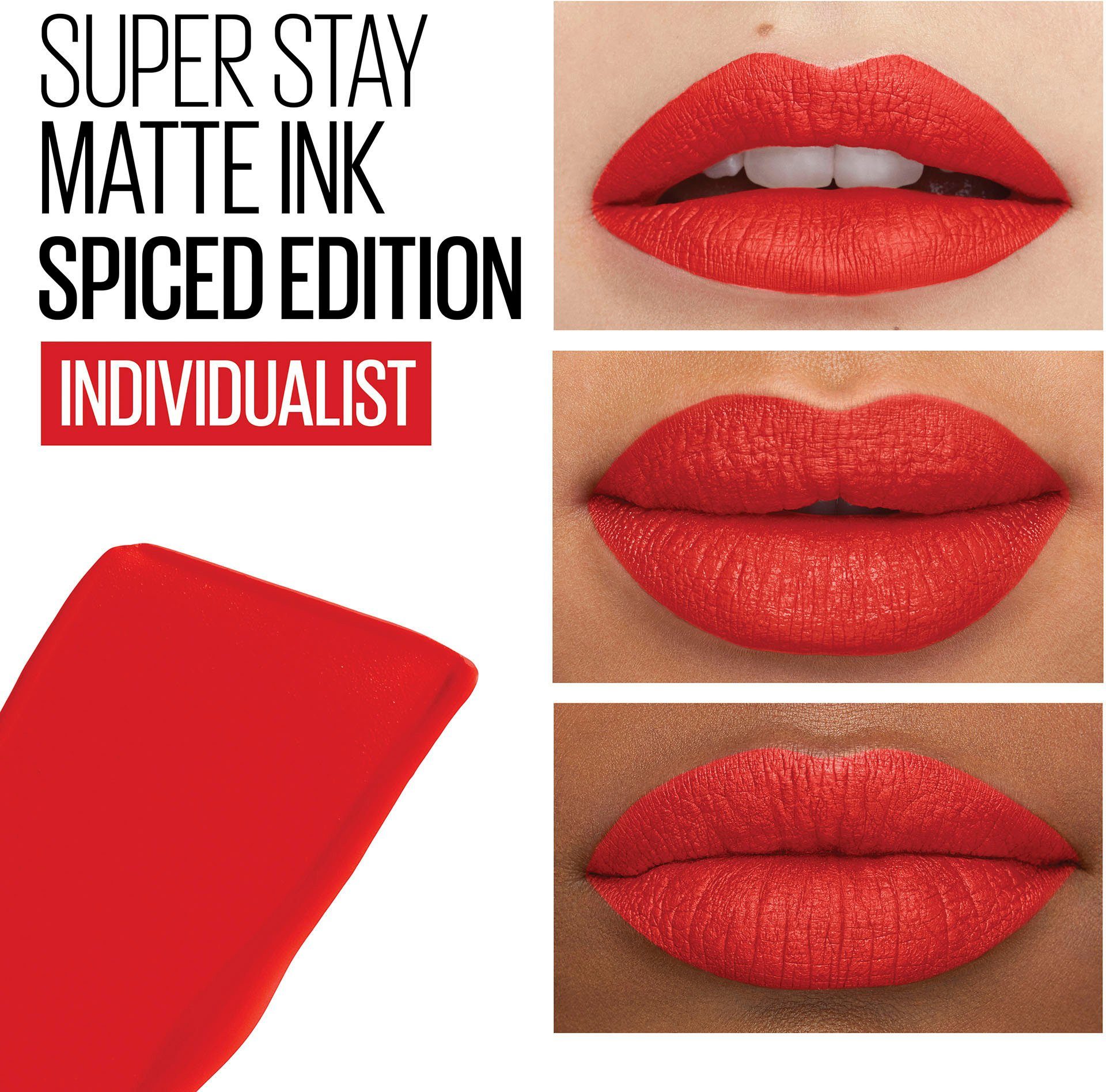 Super Lippenstift MAYBELLINE Stay NEW YORK Up 320 Ink Individualist Spiced Matte