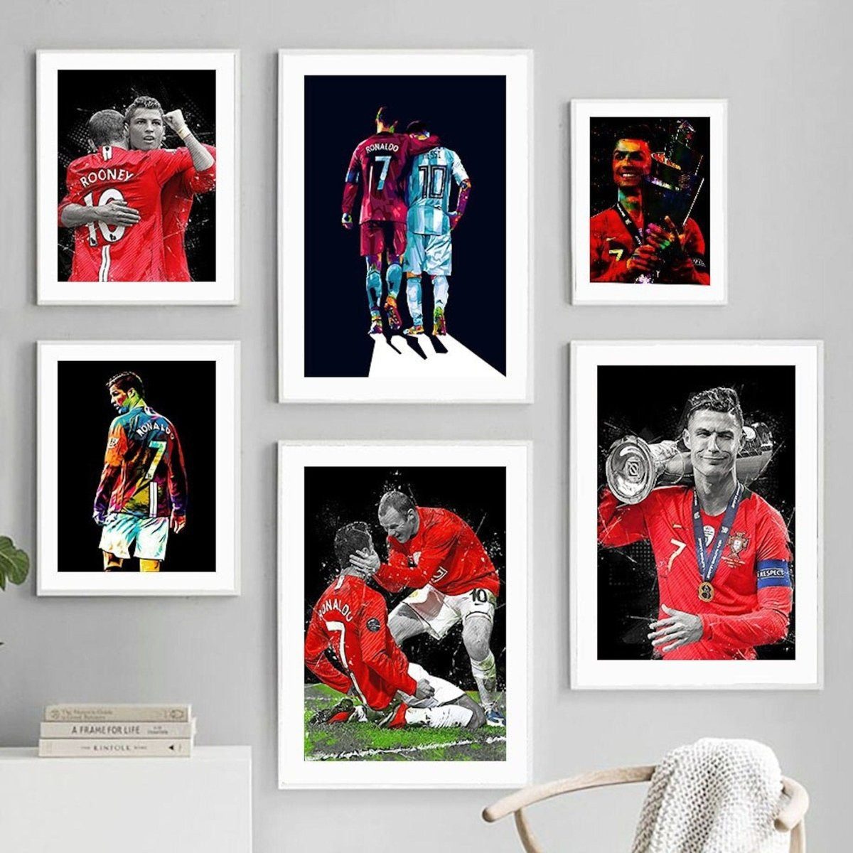 JUSTGOODMOOD Poster Fußball Christiano Ronaldo bei Manchester United beste Momente als Dek, 8 (1 St)