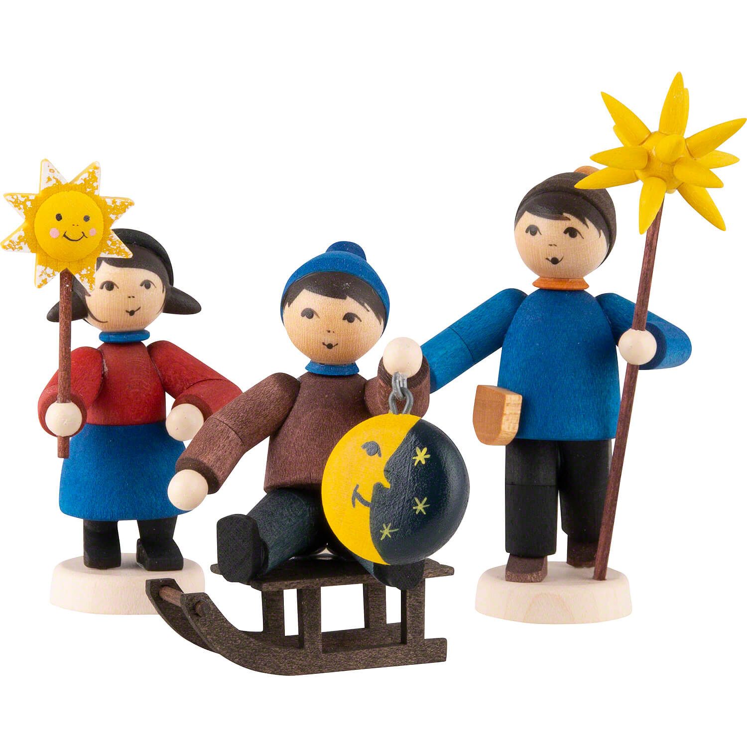 ULMIK Dekofigur Sternenkinder 3-teilig gebeizt (7cm) von ULMIK
