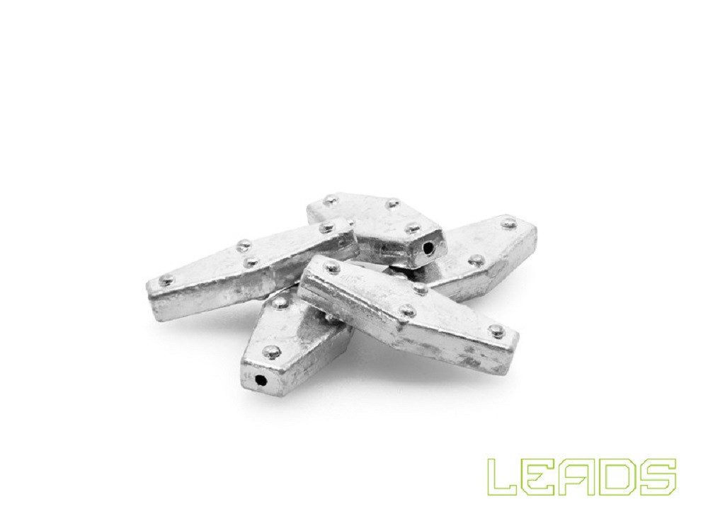 Delphin.sk Sargblei 20 Sargbleie SET LEADS Angeln Gewichte 20g 25g 30g 40g, (20-St), Mit Noppen – Bild 2 von 4