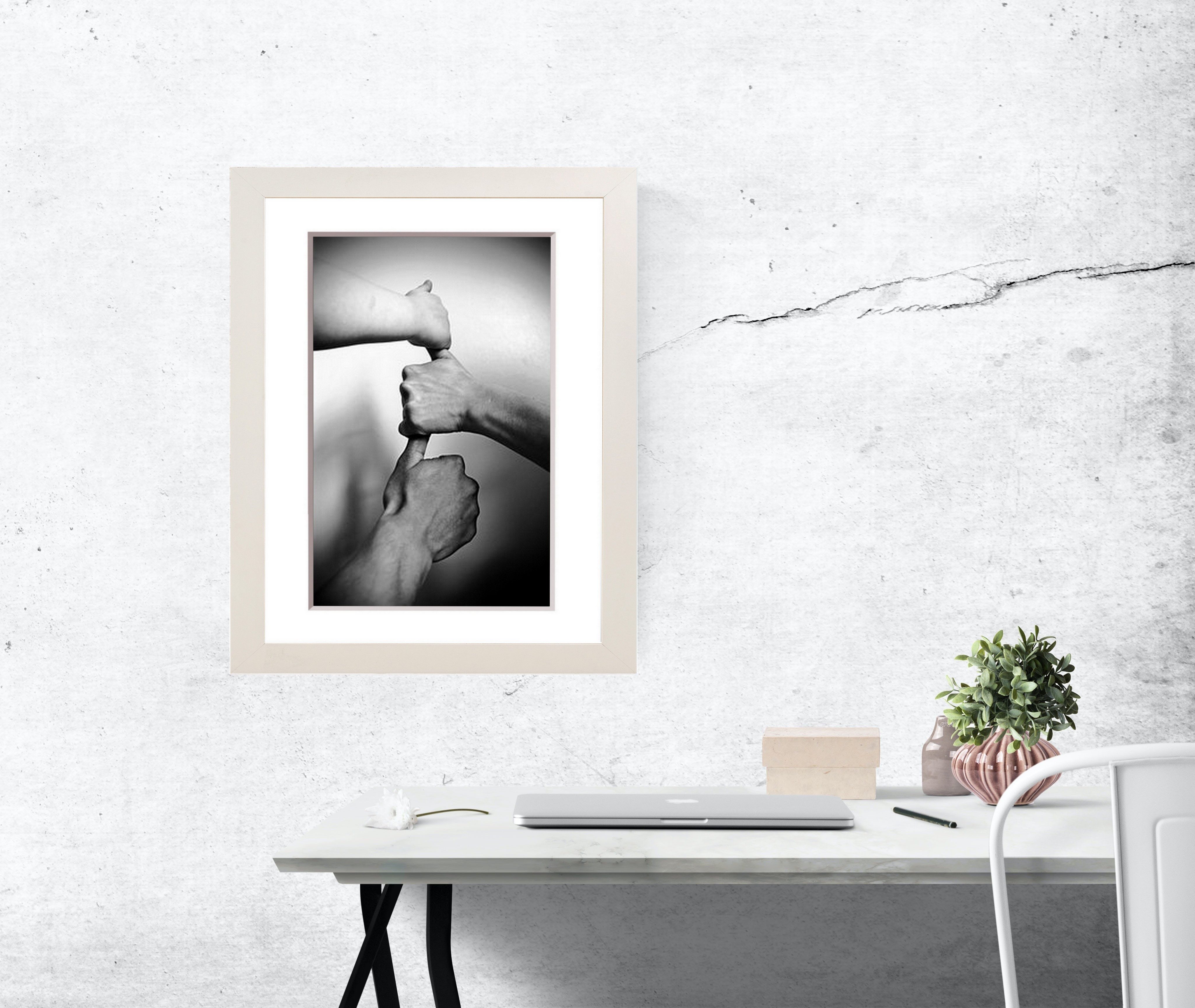 PCH[art] Bilderrahmen Foto Rahmen Alice mit weißem Passepartout & Kunstglas, Made in Germany