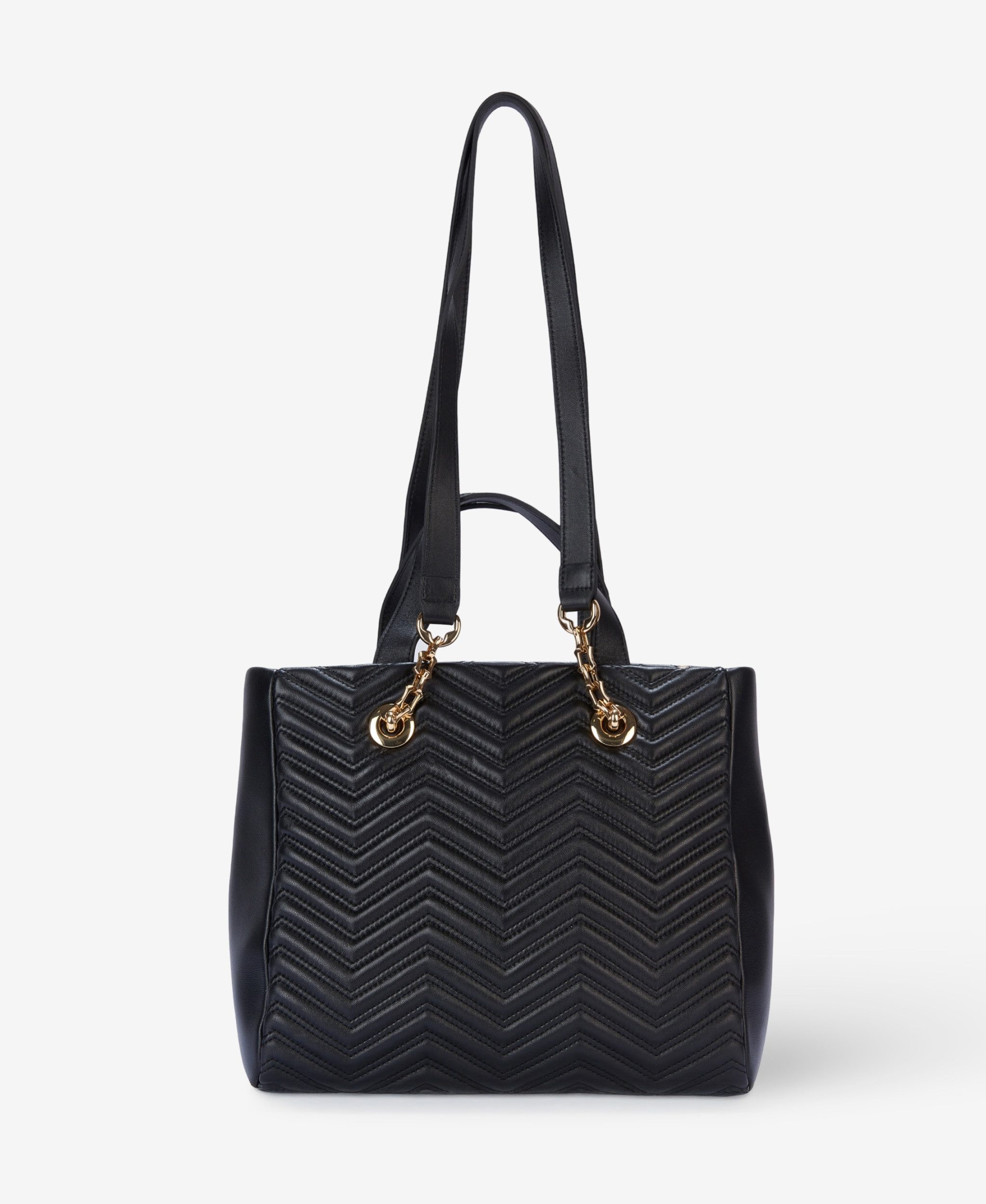 GLAMIRA Handtasche Lysandra Schwarze Henkeltasche (1-tlg), echt Leder, mit geräumigem Hauptfach