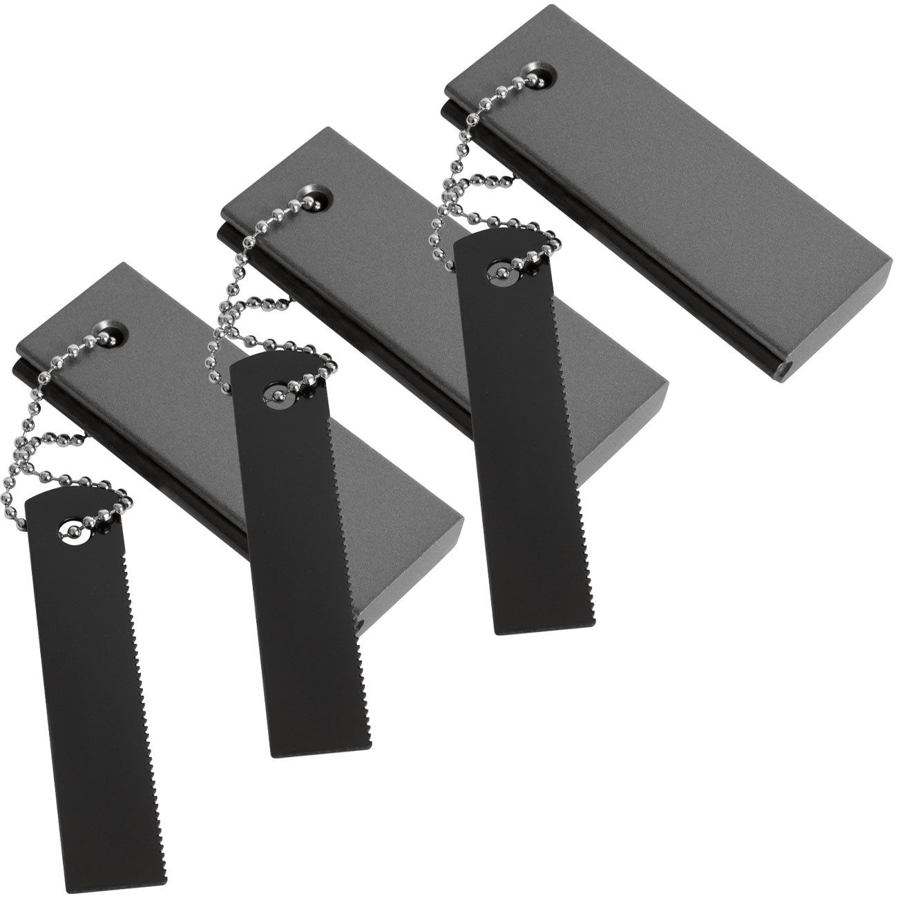 Casativo Feuerzeuge Magnesium-Feueranzünder mit Schaber & Feuerstahl für Outdoor (3-St), Zuverlässig bei Regen & Sturm: Zündet selbst feuchtes Holz an