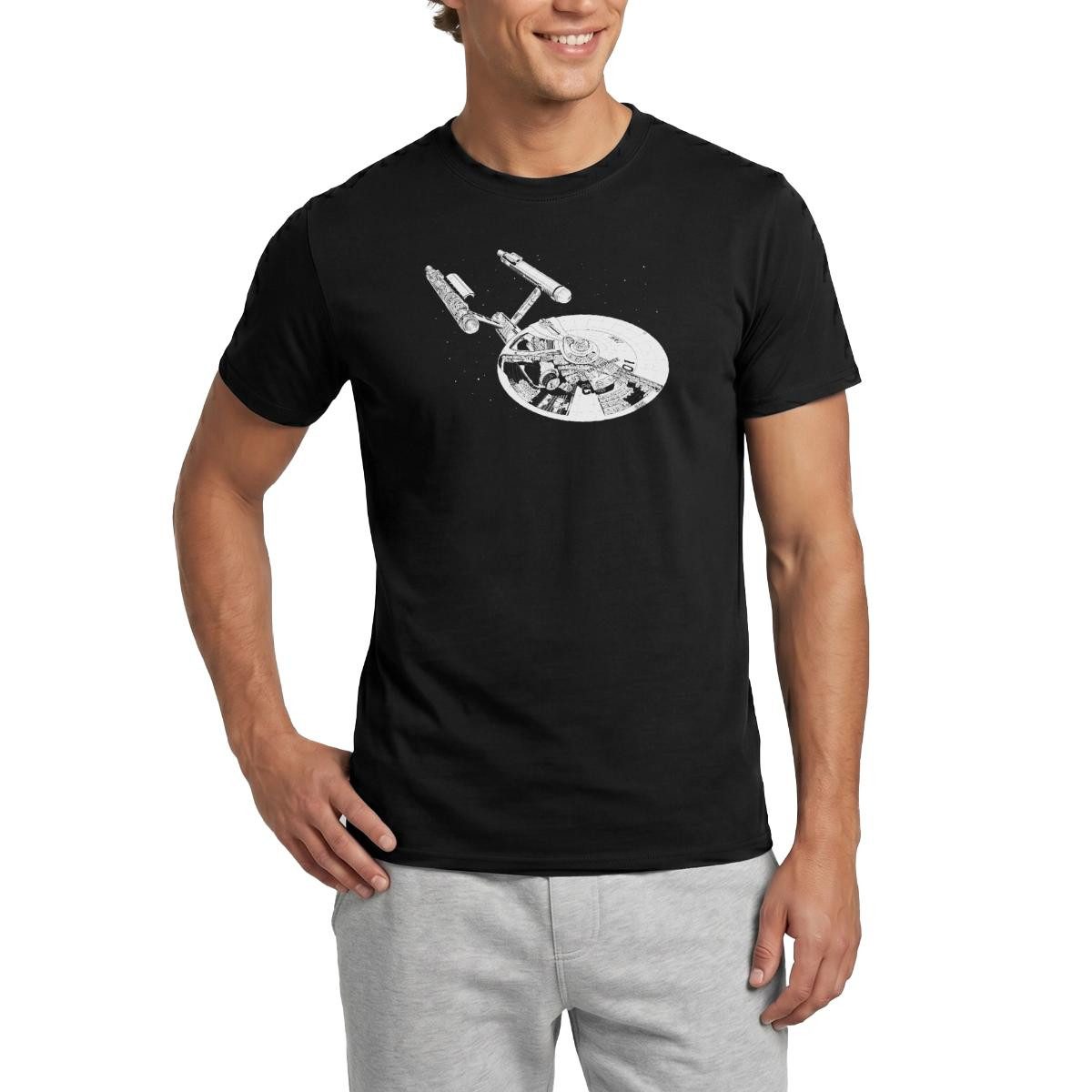 Spreadshirt T-Shirt Star Trek The Original Series USS Enterprise Männer T-Shirt (1-tlg)