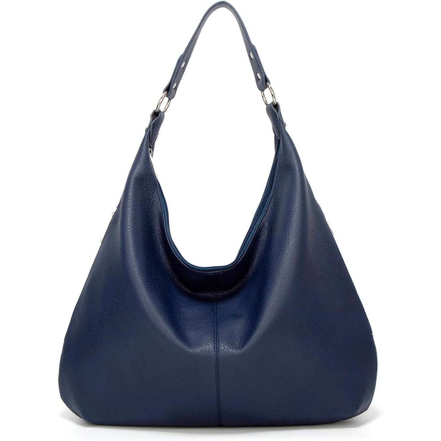LuxusKollektion Hobo Handtasche Tote Hobo Reißverschluss PU Leder Damen Lila-blau