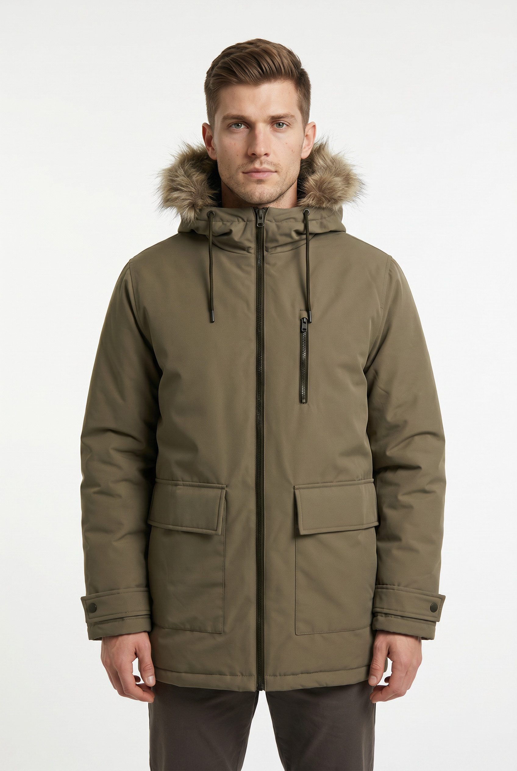 Jack & Jones Parka JJCHARLIE DETACHABLE FAUX FUR PARKA