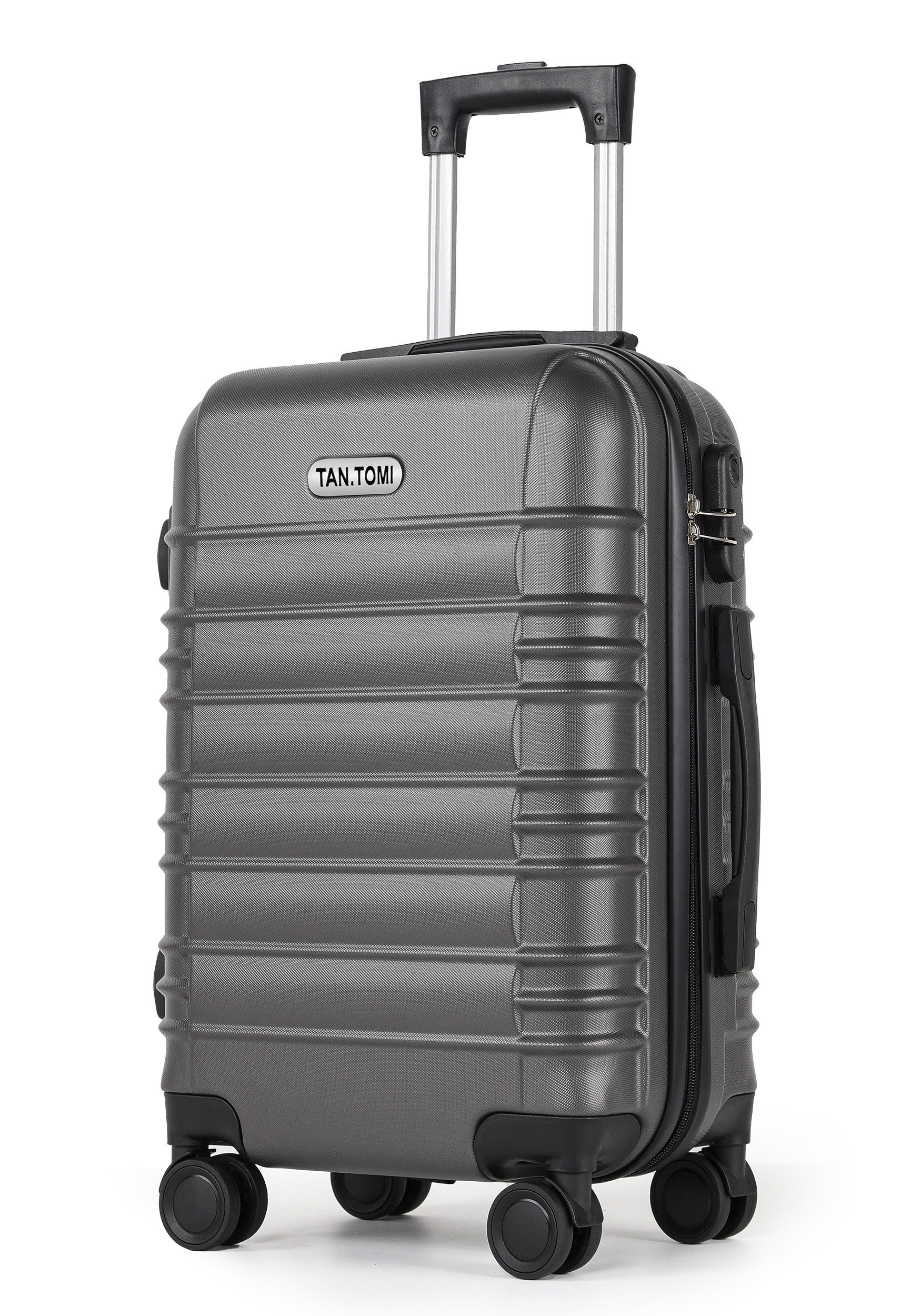 TAN.TOMI Hartschalen-Trolley Reisekoffer Trolley Großer Koffer Handgepäck Hartschale aus ABS, 4 Rollen, Trolley Handgepäck Große Kapazität mit 4 Rollen und Zahlenschloss