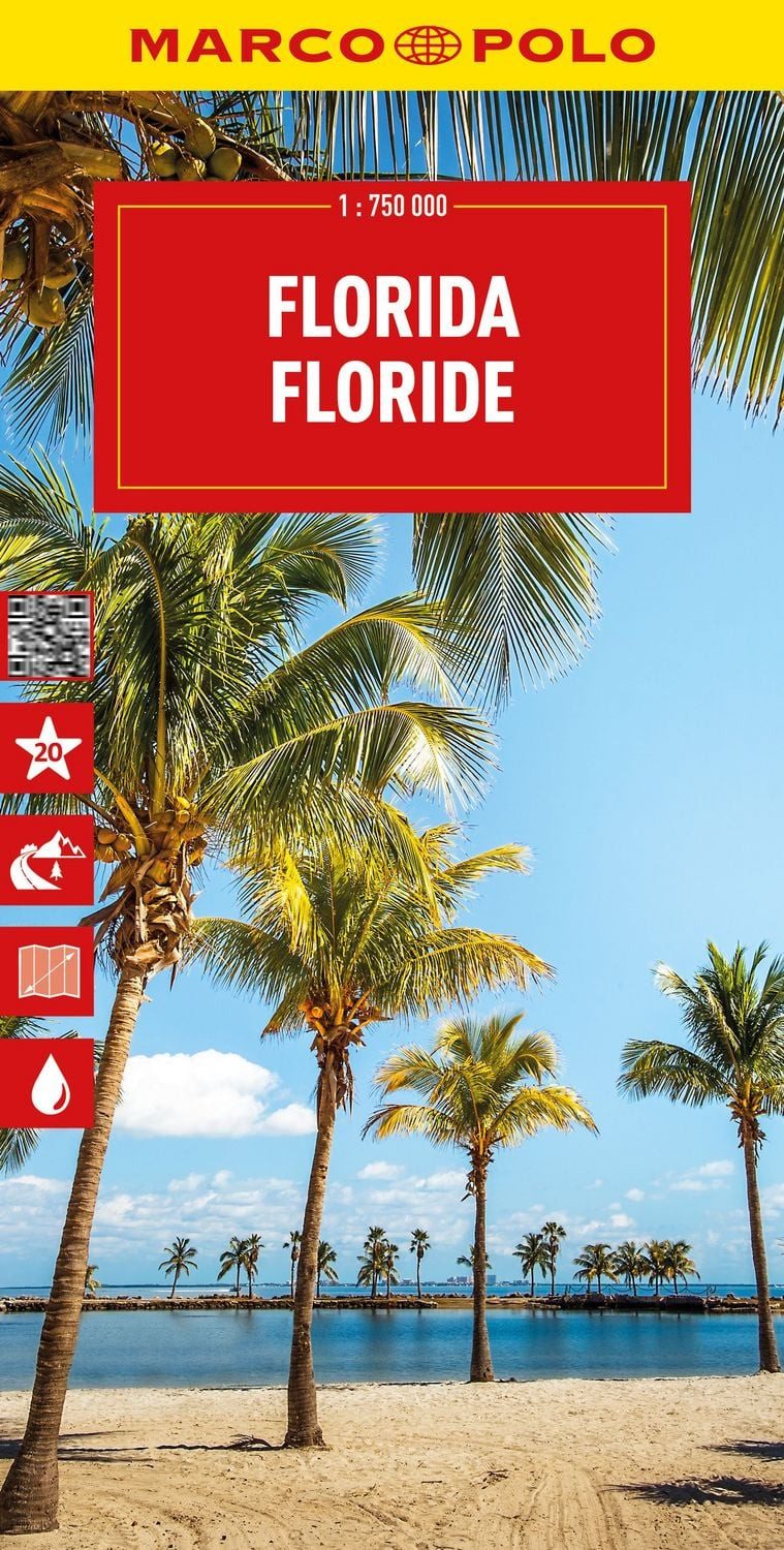 MARCO POLO Reisekarte Florida 1:750.000 / Marco Polo, Straßenkarte und Autokarte mit sehenswerten Strecken, Highlights und digitaler Erweiterung