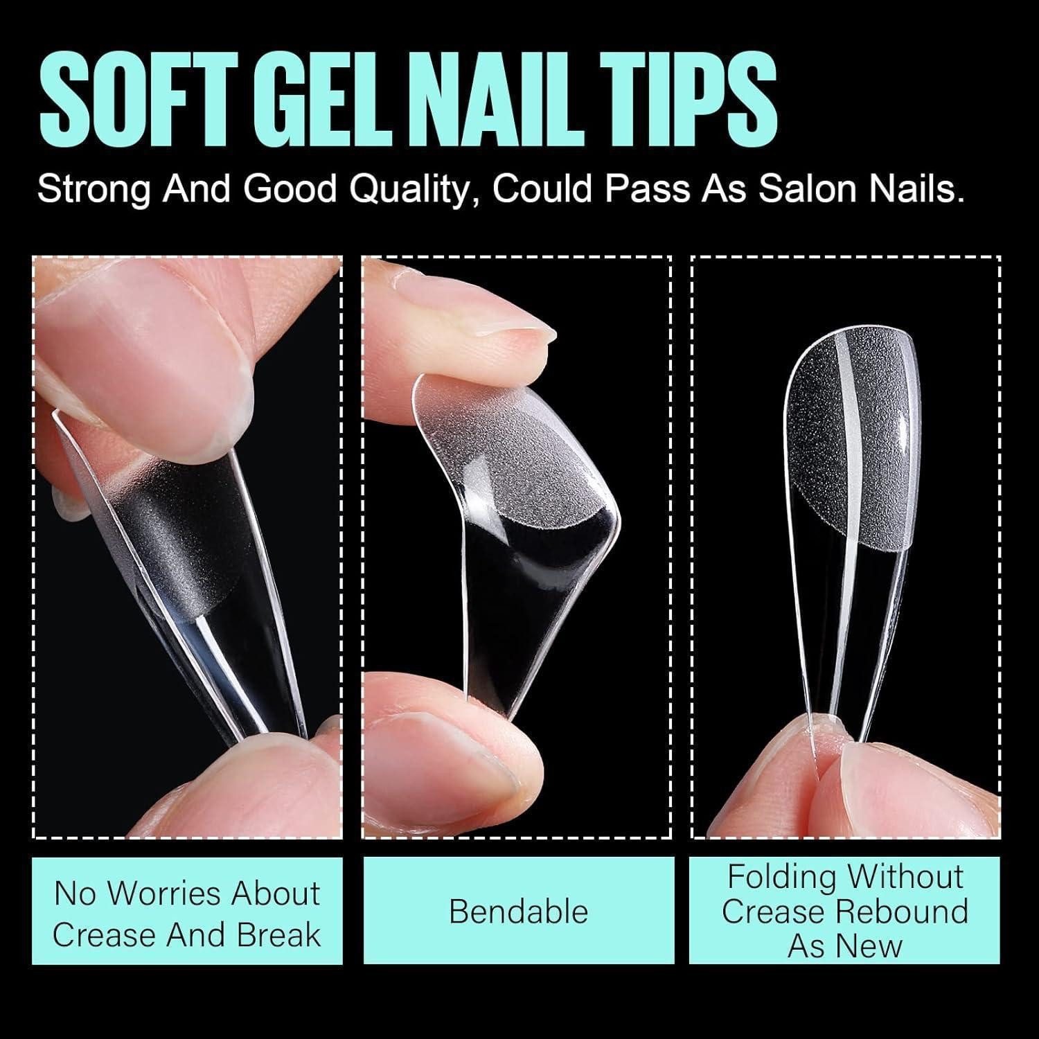 LuxusKollektion Kunstfingernägel Nageltips Stiletto Long Fullcover Halbmatt 10. Long-Stiletto 240 – Bild 3 von 5