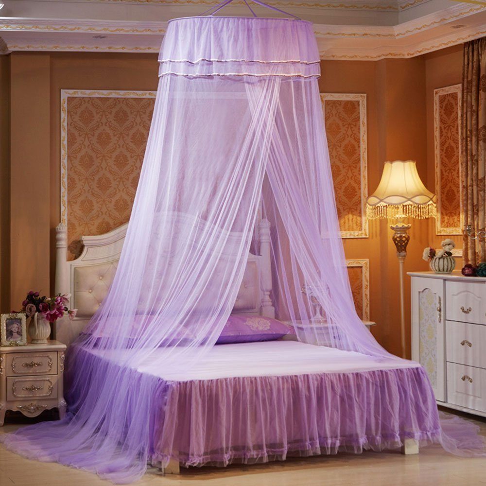 Sunicol Moskitonetz Deckenmontiertes Moskitonetz, Foldable Bed Canopy with Hook, Reise Betthimmel Mückennetz Feinmaschiges als Moskitoschutz