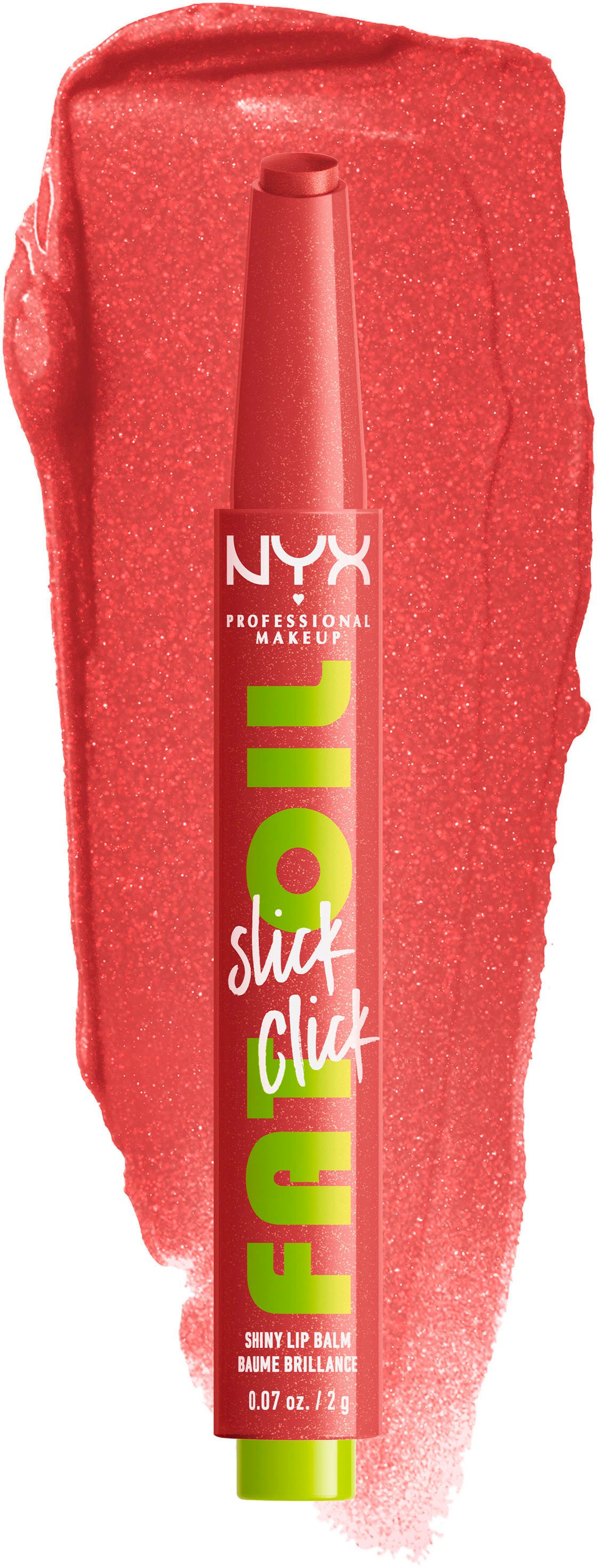NYX PROFESSIONAL MAKEUP Lippenstift FAT OIL SLICK CLICK, leichter, aufbaubarer, pigmentierter Lip Balm