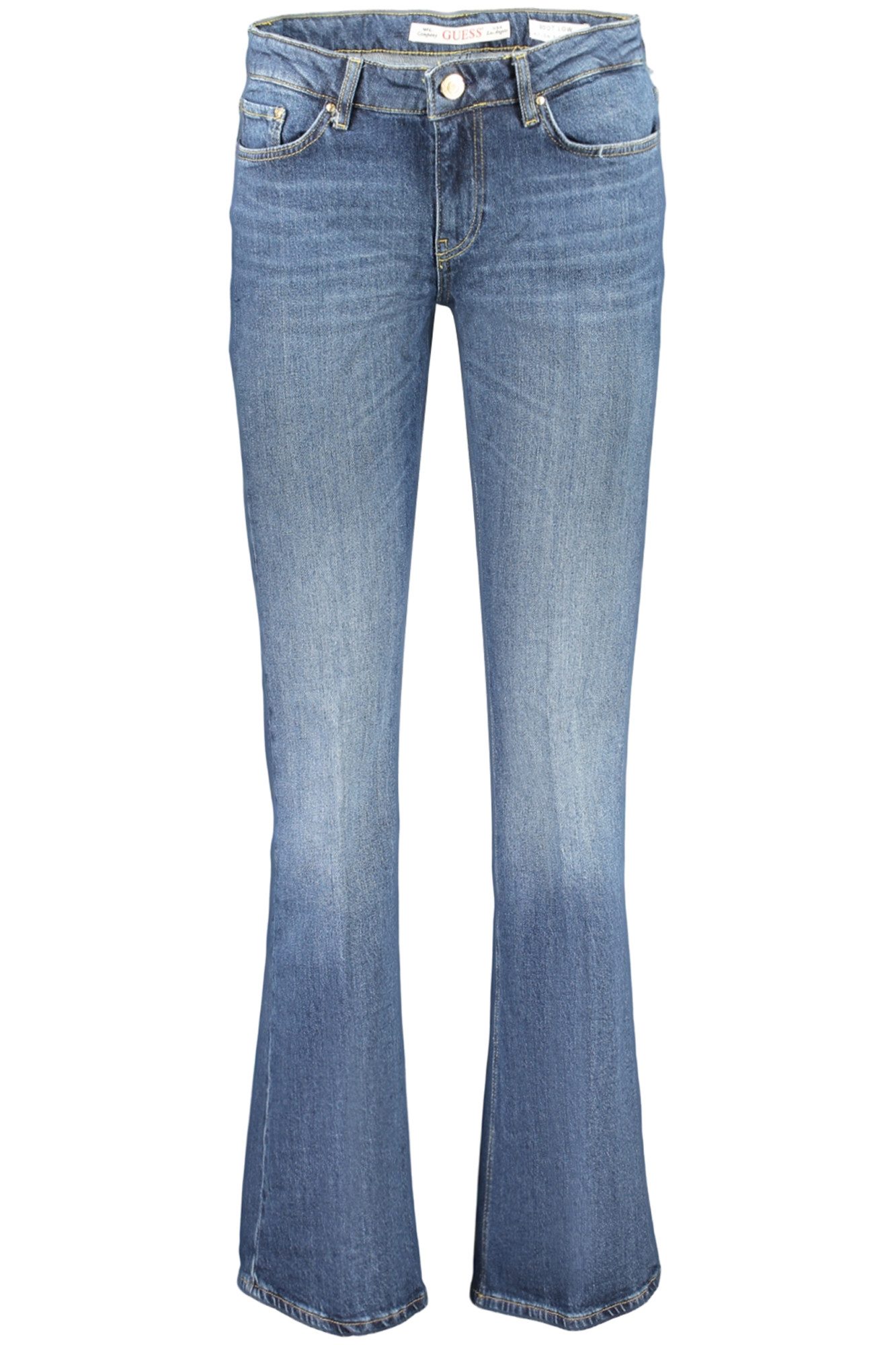 GUESS JEANS 5-Pocket-Jeans Slim Fit Damen-Jeans Blau: Bootcut, Waschungseffekt, 5 Taschen