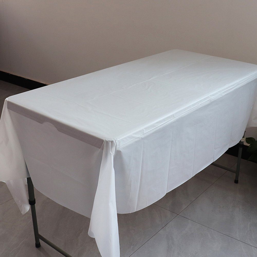 FELIXLEO Tischdecke Tischdecke Stück 6 137 cm Einweg aus Weiß x Kunststoff 274