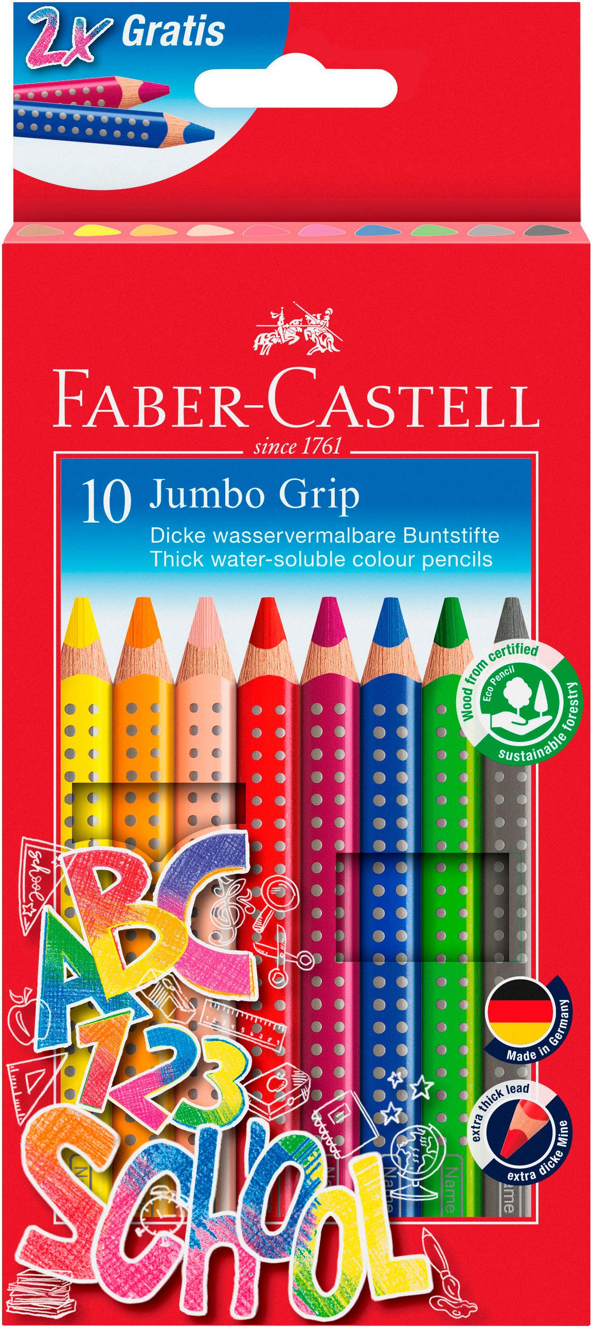 Faber-Castell Buntstift Buntstift Jumbo Grip Promotionetui 10er