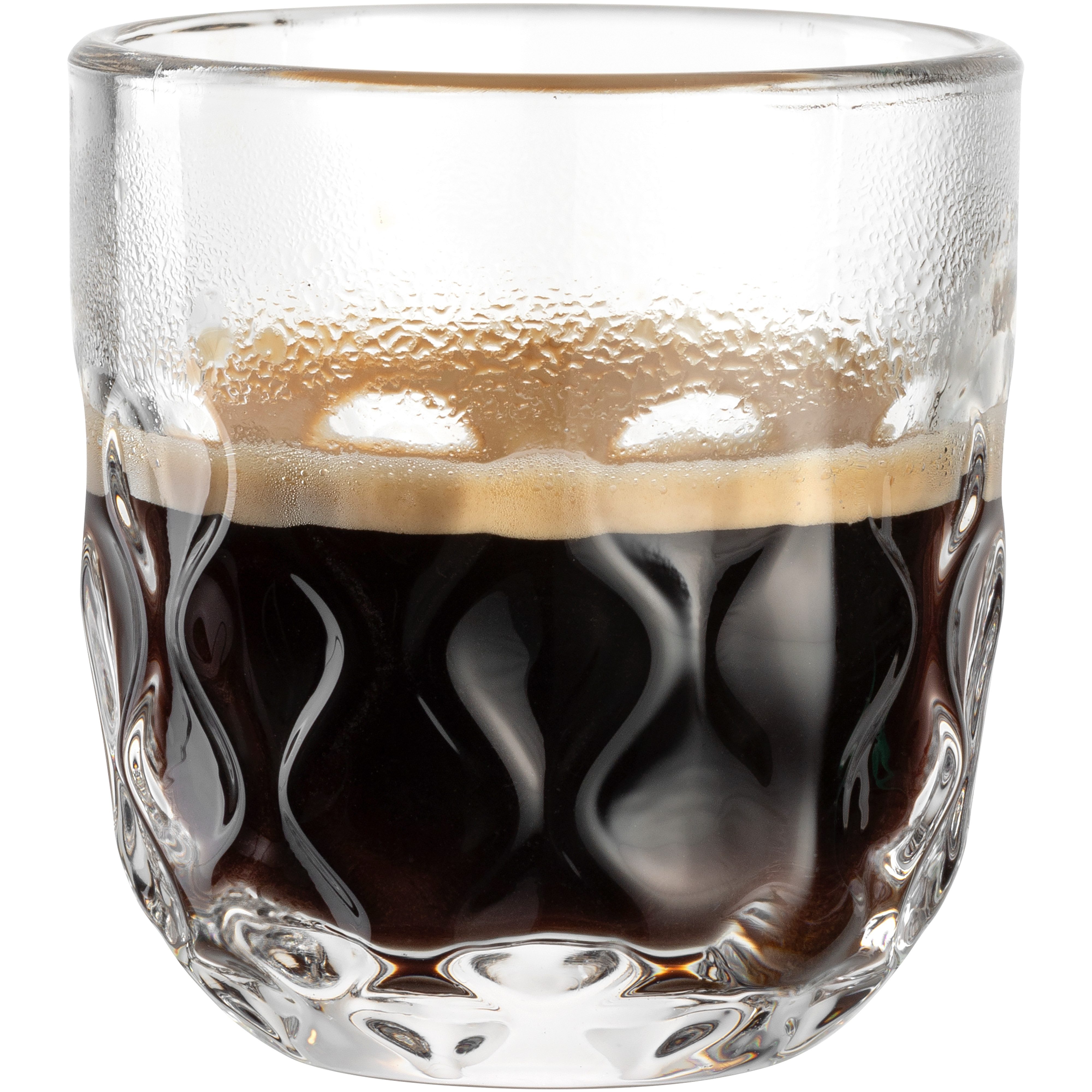 LEONARDO Espressoglas GOCCE, 90 ml, 6er-Set, 6-tlg., Glas, 2. Variante, mit Tropfenrelief
