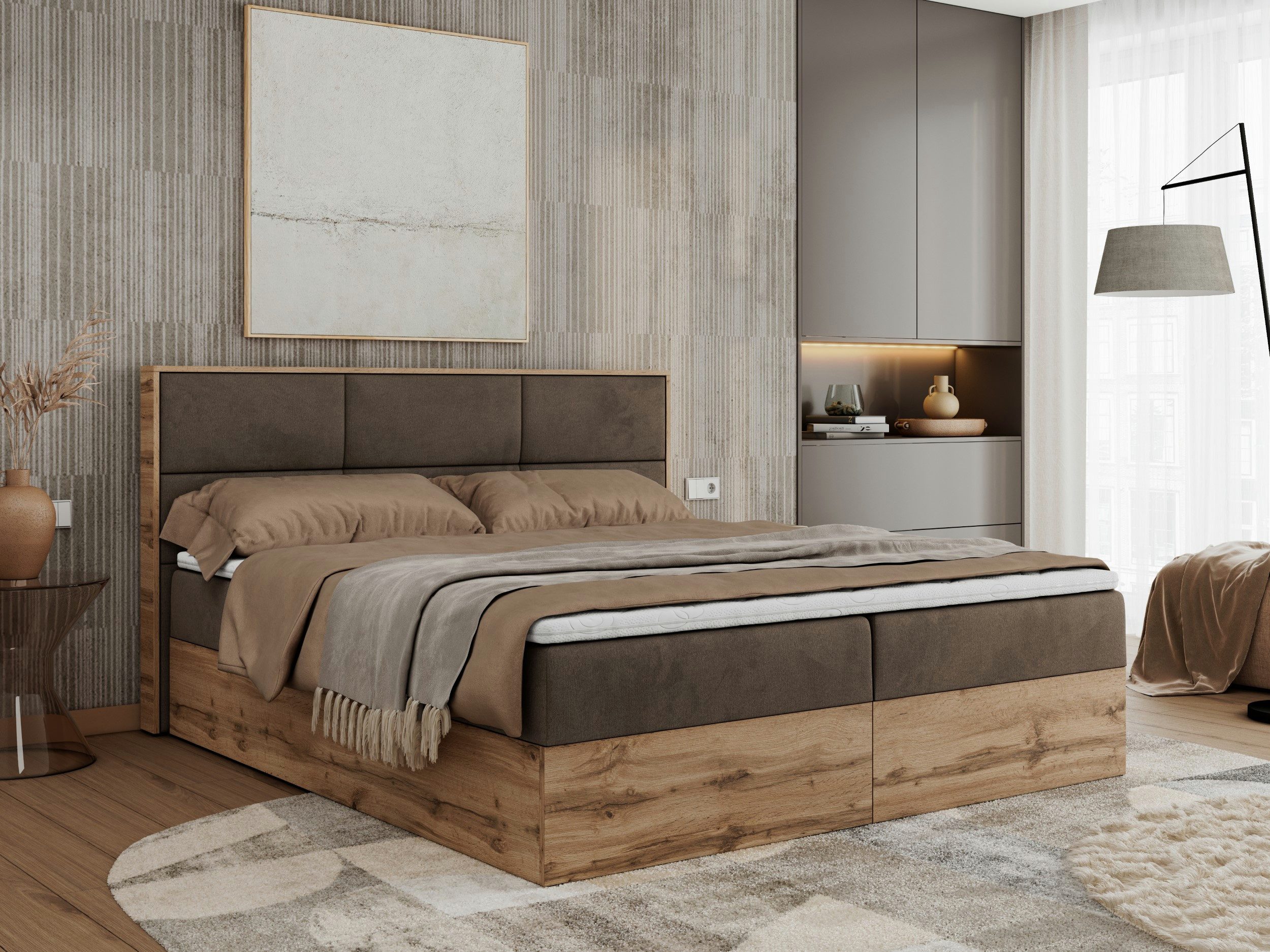 MKS MÖBEL Boxspringbett ALBERO 2 (Packung, günstig online kaufen