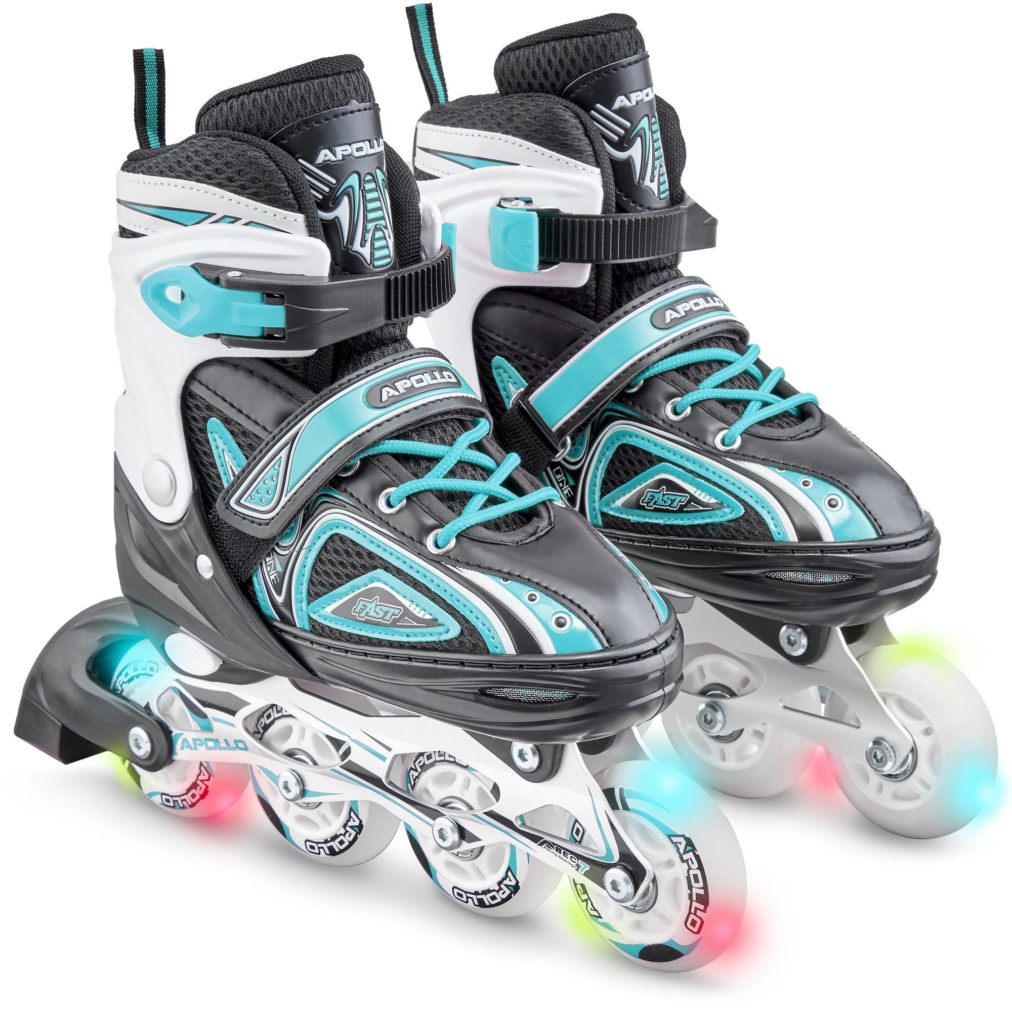 Apollo Inlineskates Größenverstellbare Inliner für Kinder Super Blades LED, Inliner verstellbare Größe, mit leuchtenden LED Wheels