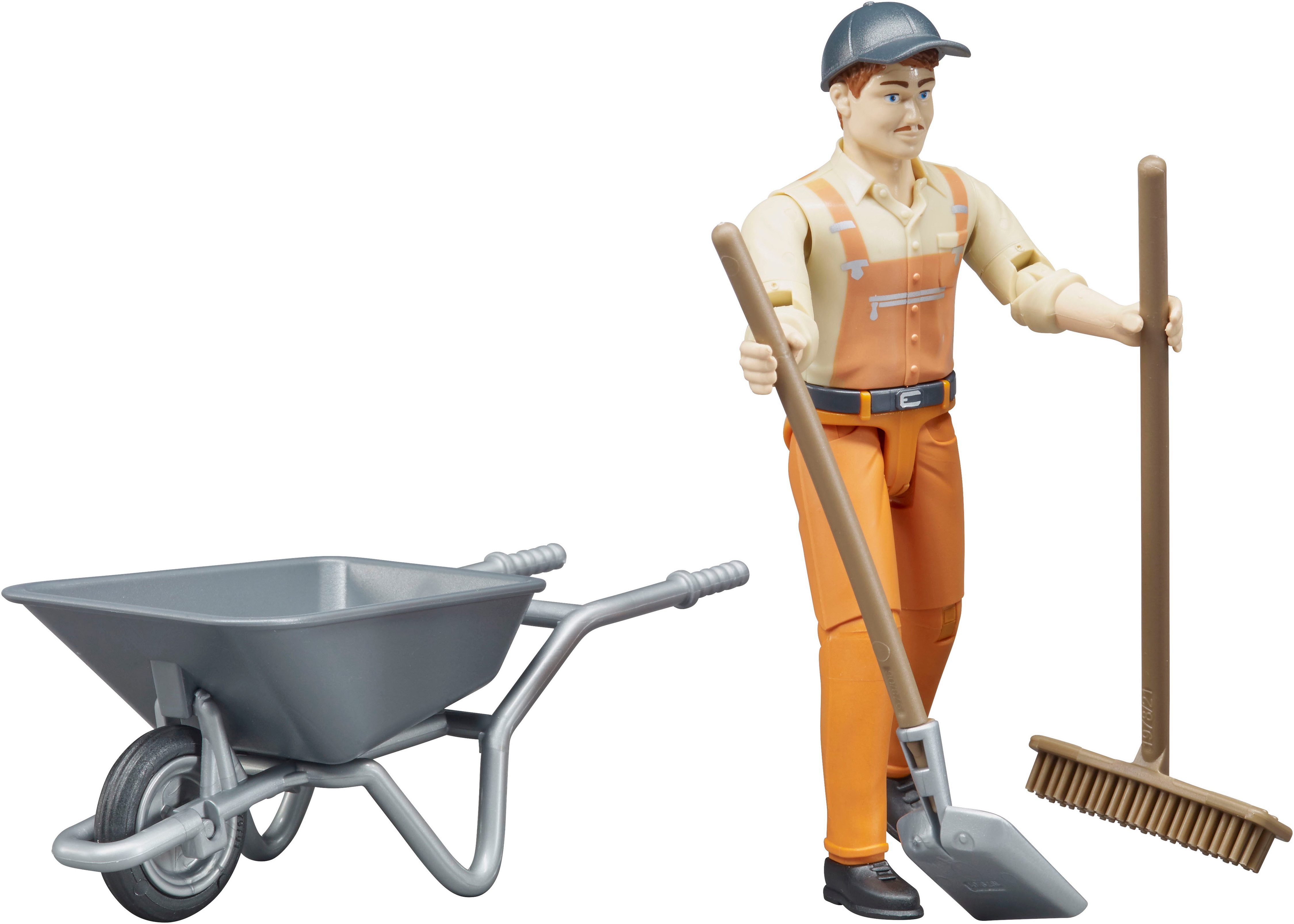 Bruder® Spielfigur bworld Kommunalarbeiter (62130), Made in Europe