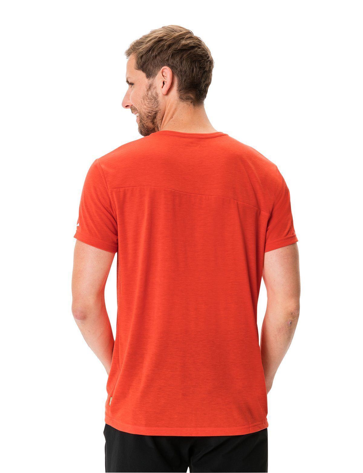 Men's Knopf red glowing (1-tlg) Grüner T-Shirt Sveit VAUDE Shirt