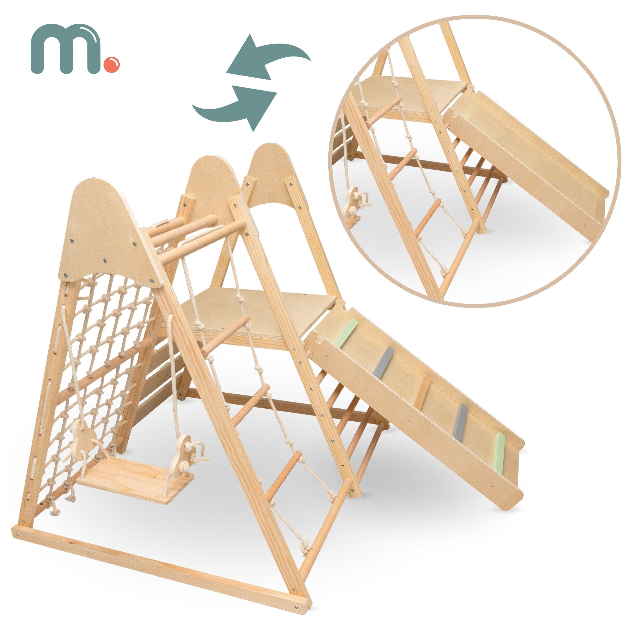 Mamabrum Lernspielzeug Mamabrum 5-in-1 Holzspielplatz für Kinder günstig online kaufen