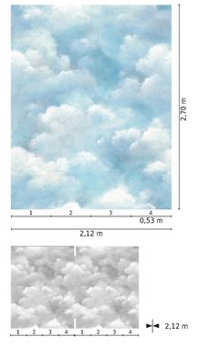 Newroom Vliestapete, [ 2,7 x 2,12m ] großzügiges Motiv - kein wiederkehrendes Muster - nahtlos große Flächen möglich - Fototapete Wandbild Himmel Wolken Made in Germany