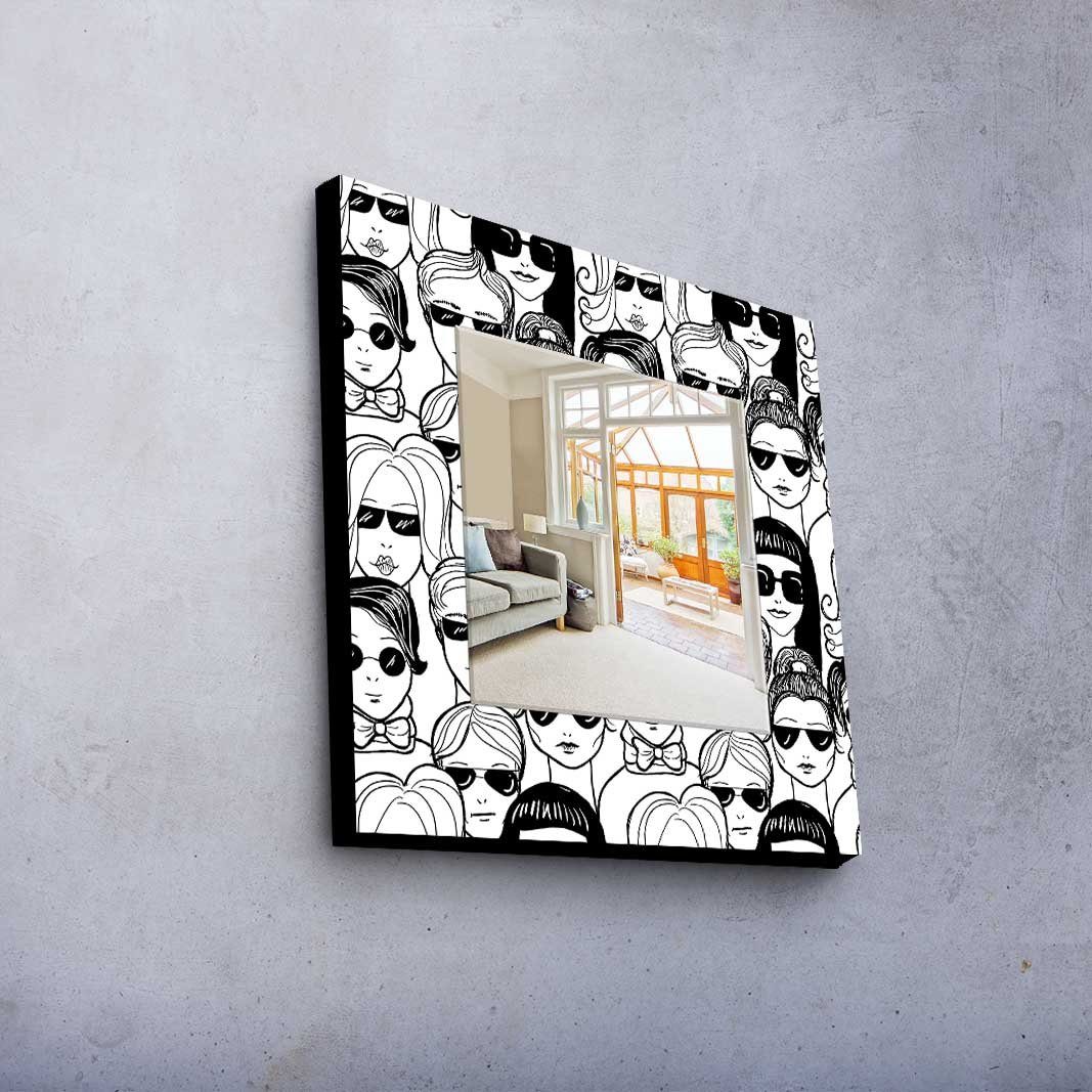 Wallity Wandspiegel MER1230, Bunt, cm, 50 Spiegel x 50