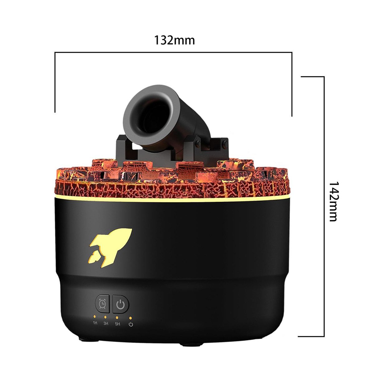 Novzep Luftbefeuchter LED Aroma-Luftbefeuchter, Kanonen leiser Diffusor Lichtern