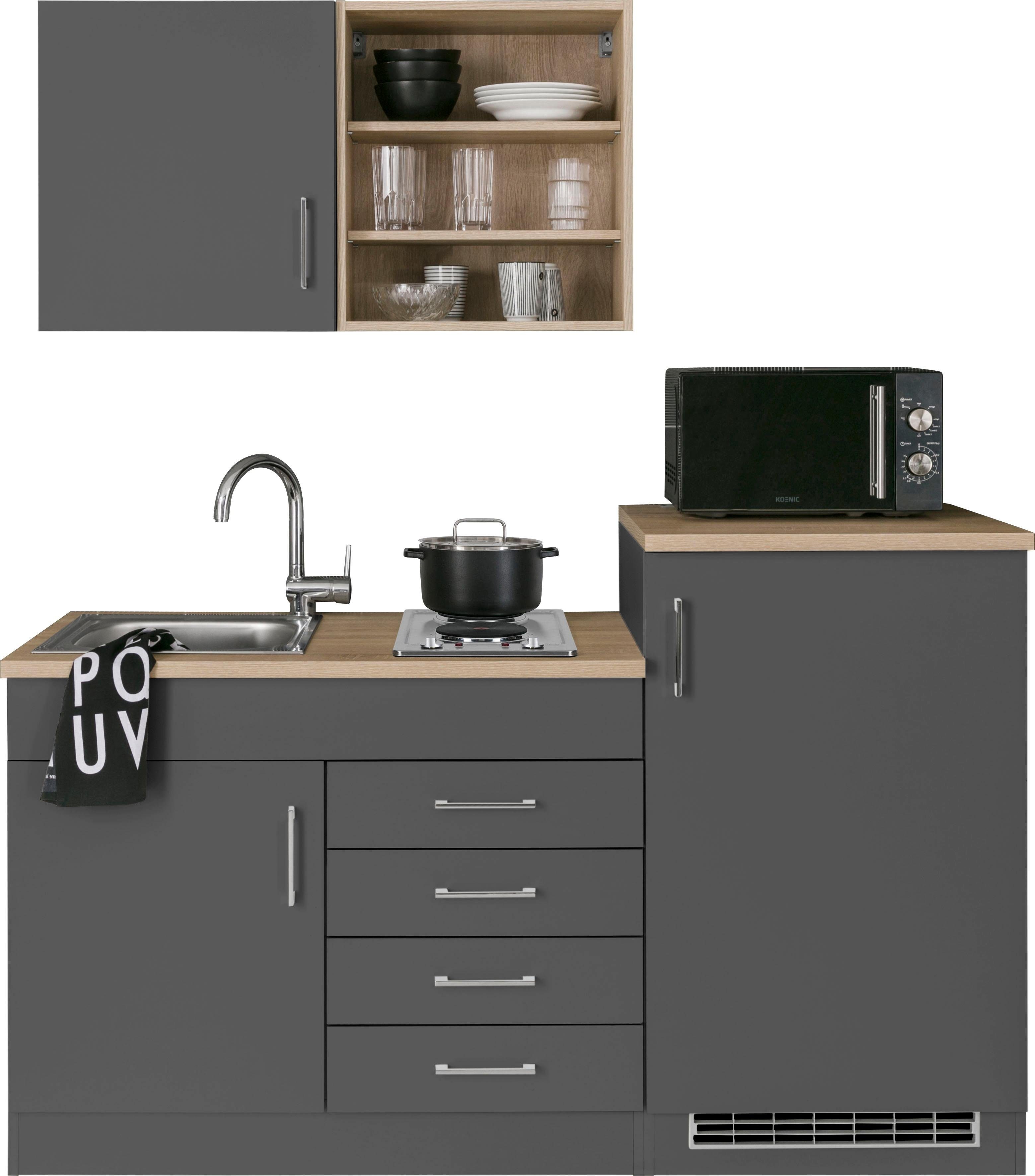 KOCHSTATION Pantryküche KS-Mali, Breite 160 cm, mit E-Geräten günstig online kaufen