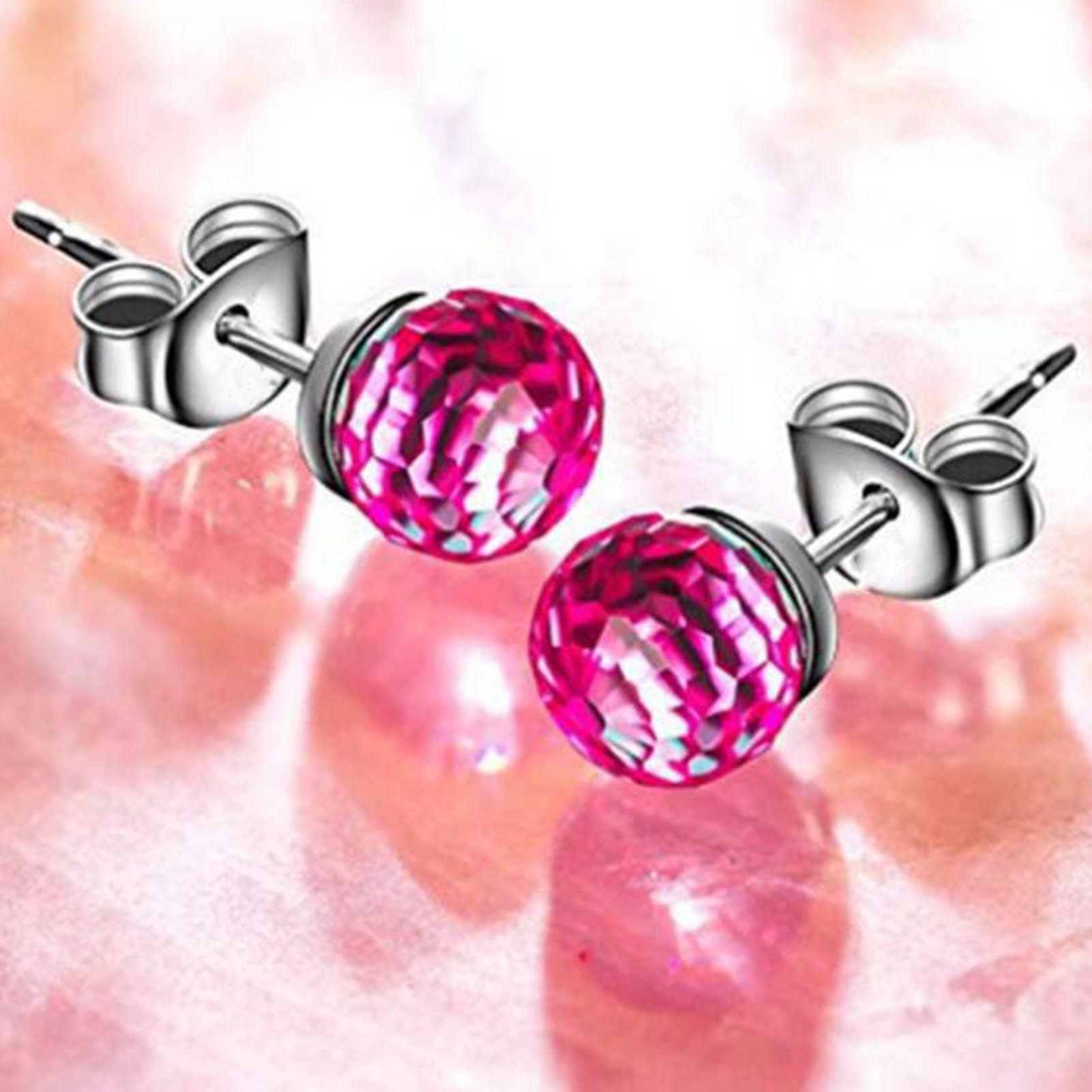 Frauen Paar Mode Faux Ohrhänger Design Ohrringe fulaide Ohrstecker Mehrfarbig Schmuck Kristallkugel