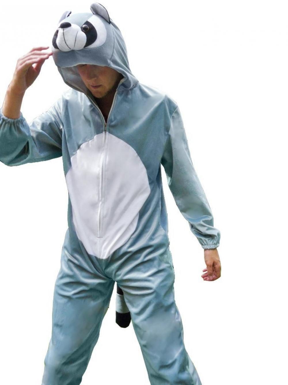 Ikumaal Costume Raccoon Costume, J21, Adult, Carnival Mardi Gras