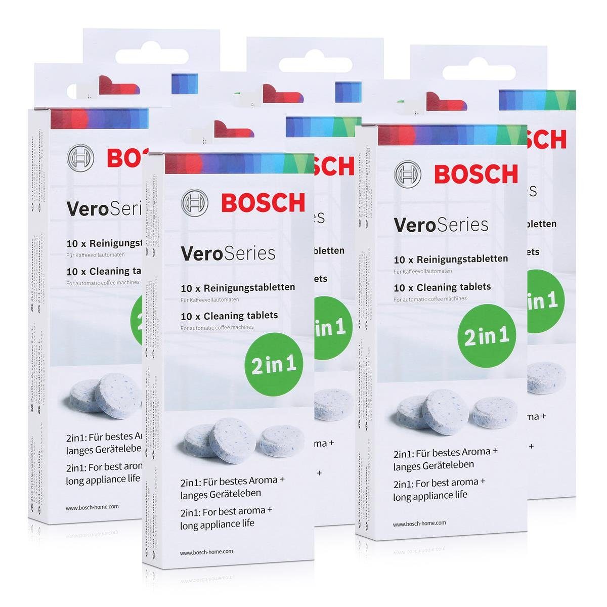 10 Tabletten Reinigungstabletten 2in1 BOSCH (7er VeroSeries - Bosch TCZ8001 Reinigungstabletten