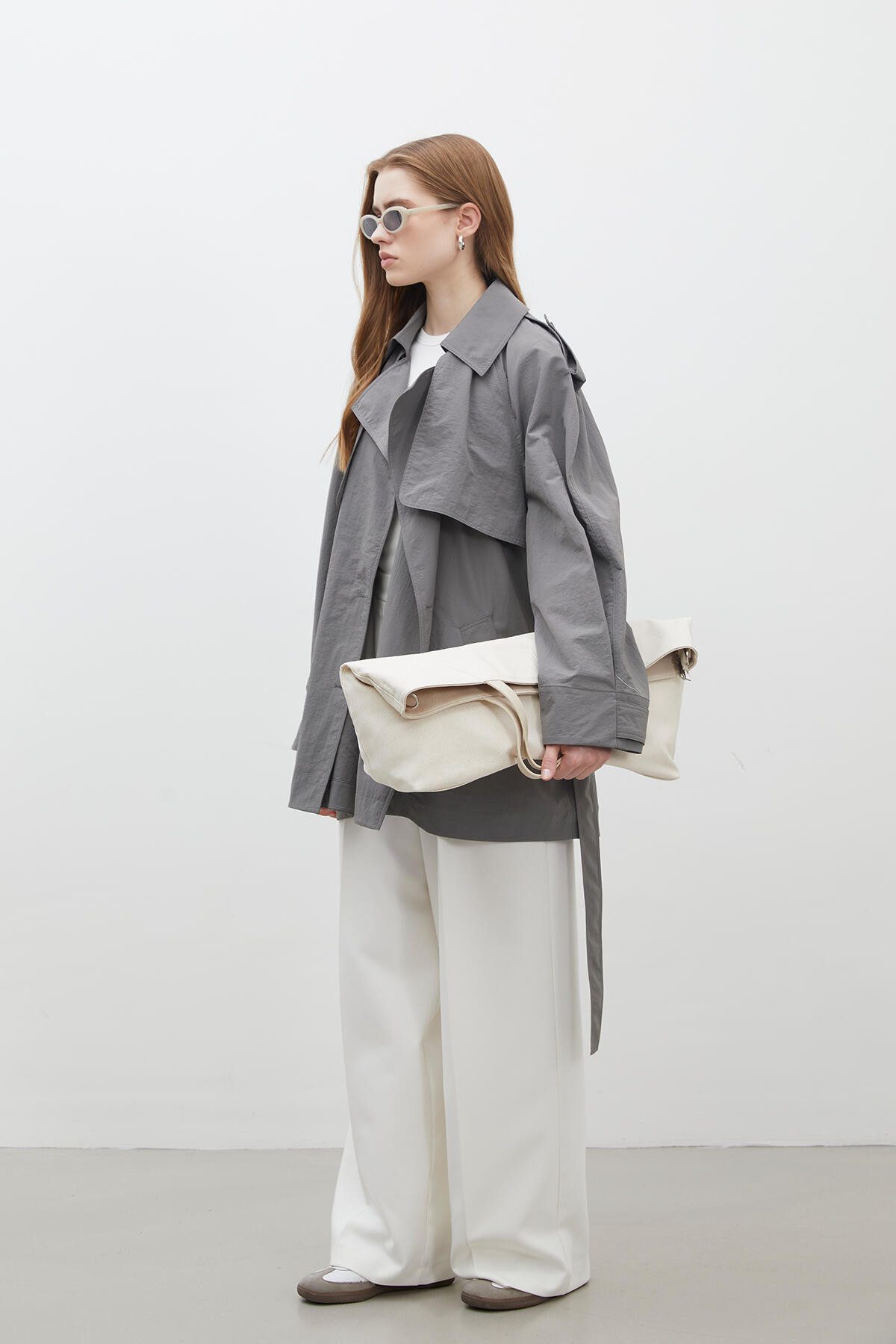 MANUKA Trenchcoat Lissabon Oversized Trenchcoat Grün