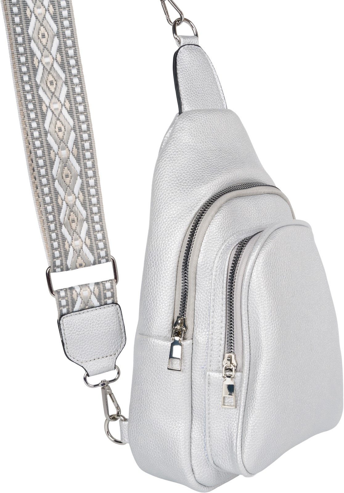 styleBREAKER Umhängetasche One Shoulder Rucksack Gemusterter Schultergurt ( günstig online kaufen