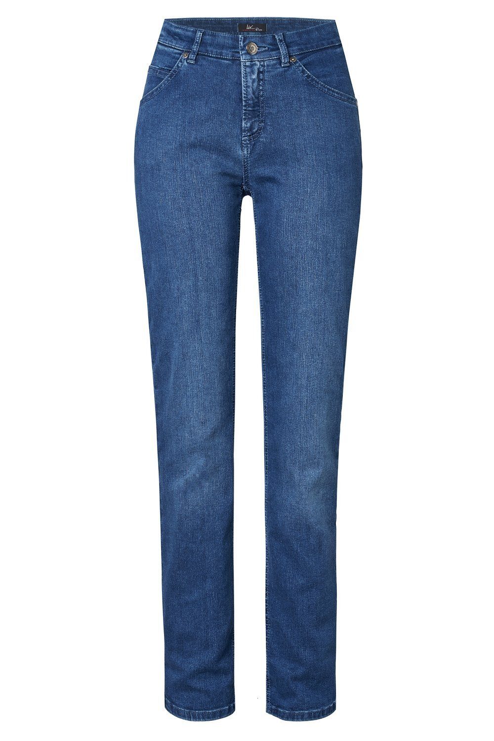 TONI 5-Pocket-Jeans Liv in Regular-Fit 552 - mittelblau