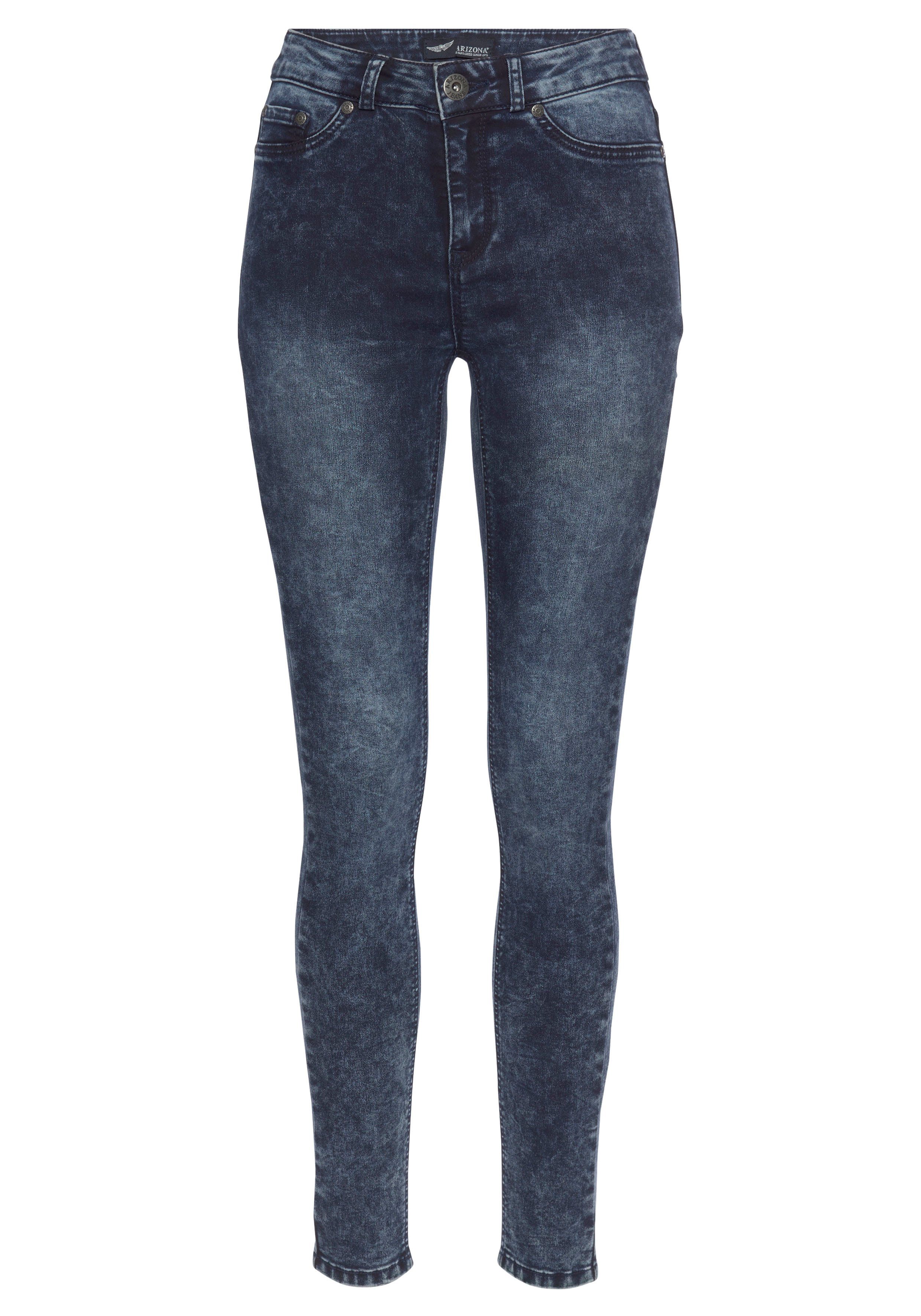 Arizona Skinny-fit-Jeans Ultra Stretch Jeans washed darkblue-moonwashed Moonwashed moon