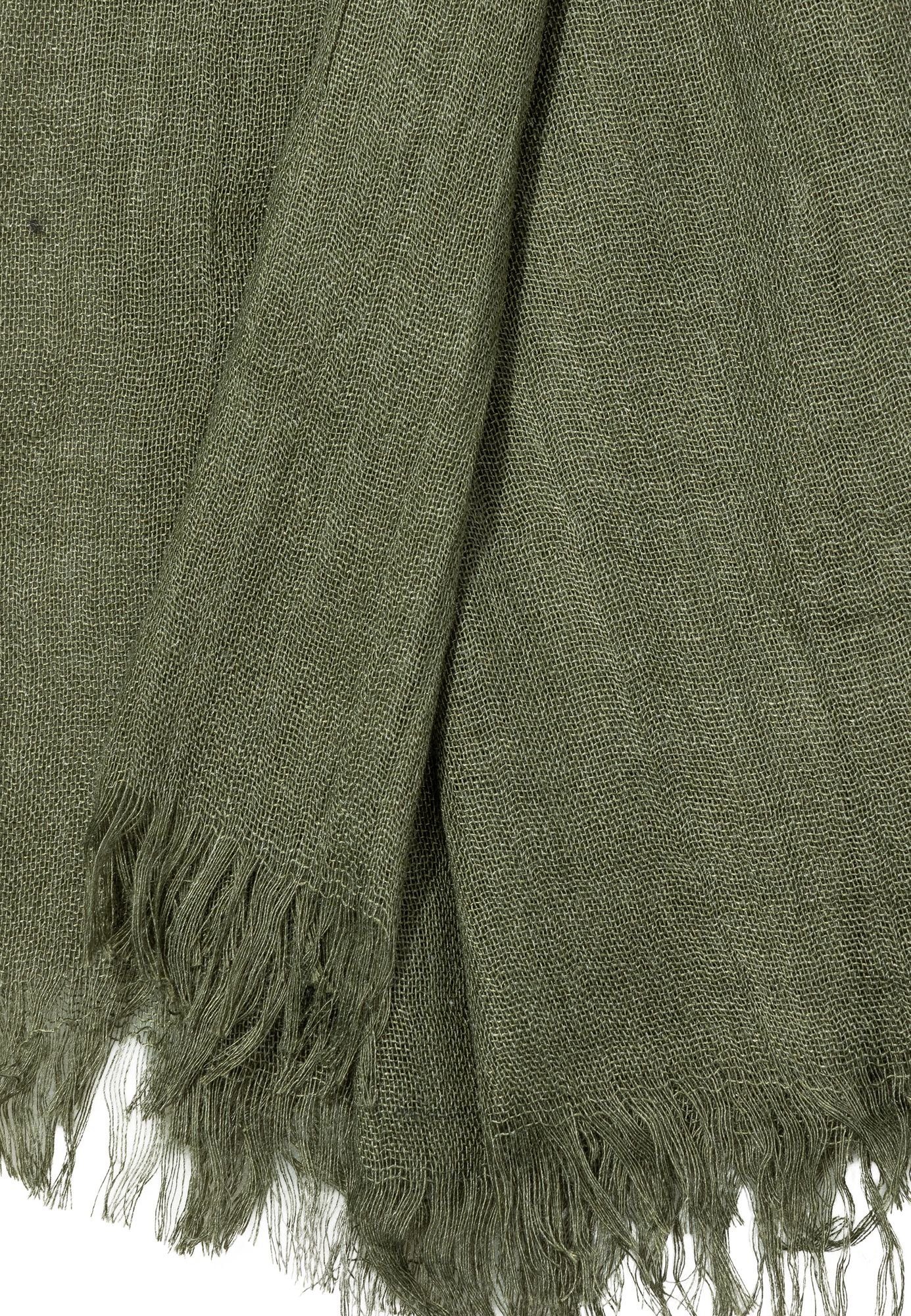 Caspar Modeschal SC514 Damen XL Vintage Schal mit kleinen Fransen günstig online kaufen