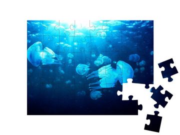 puzzleYOU Puzzle Qualle schwimmt in Schwarzen Meer, 48 Puzzleteile, puzzleYOU-Kollektionen Unterwasser
