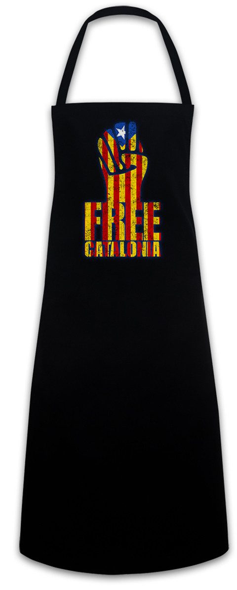 Urban Backwoods Kochschürze Free Catalonia Fist Grillschürze Faust Freiheit Freedom Free