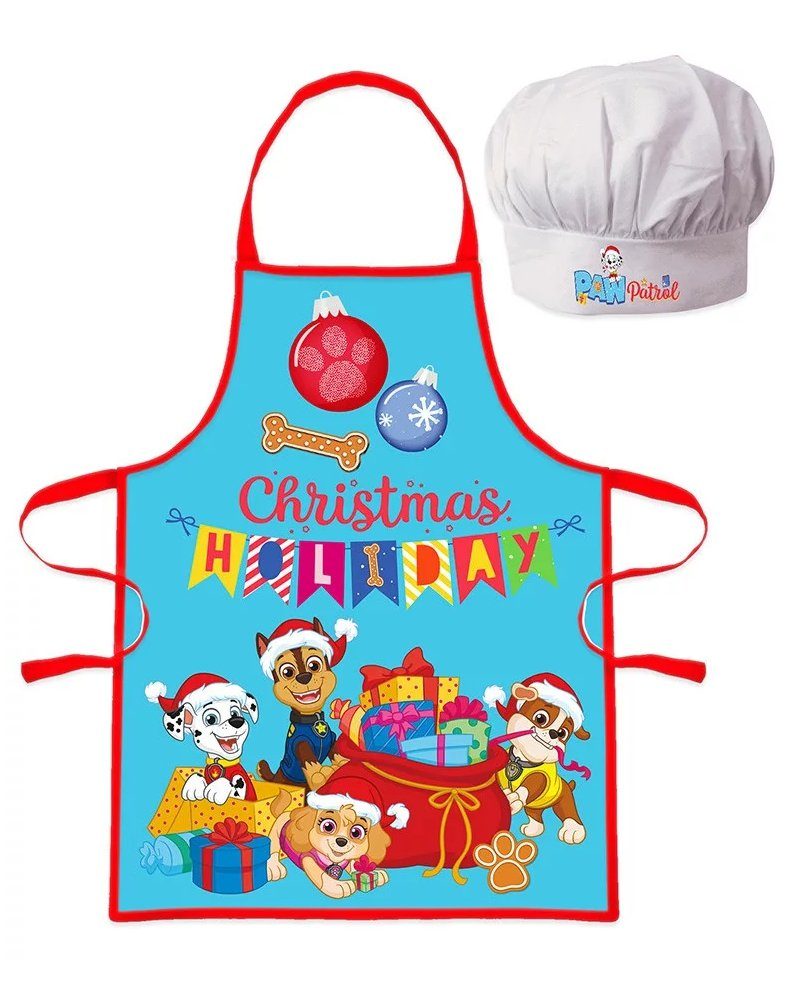PAW PATROL Kochschürze Kinder Kochschürze Weihnachten Unisex Kindergarten X-Mas Backset