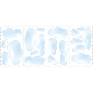 RoomMates Wandsticker Wolken Blau