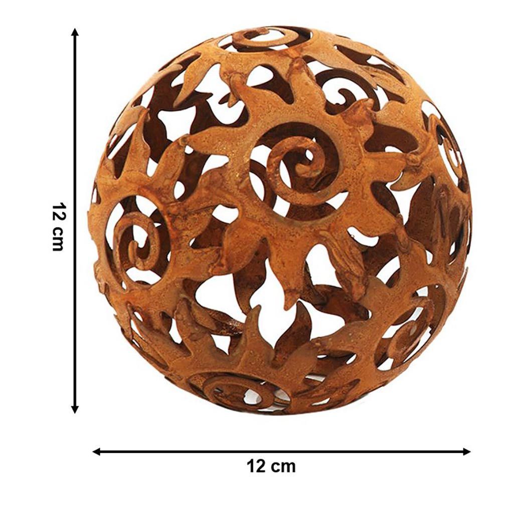 Kobolo Gartenfigur Gartenkugel KALURA Rostoptik - 3er Set - Dm.12 cm, (Meta günstig online kaufen