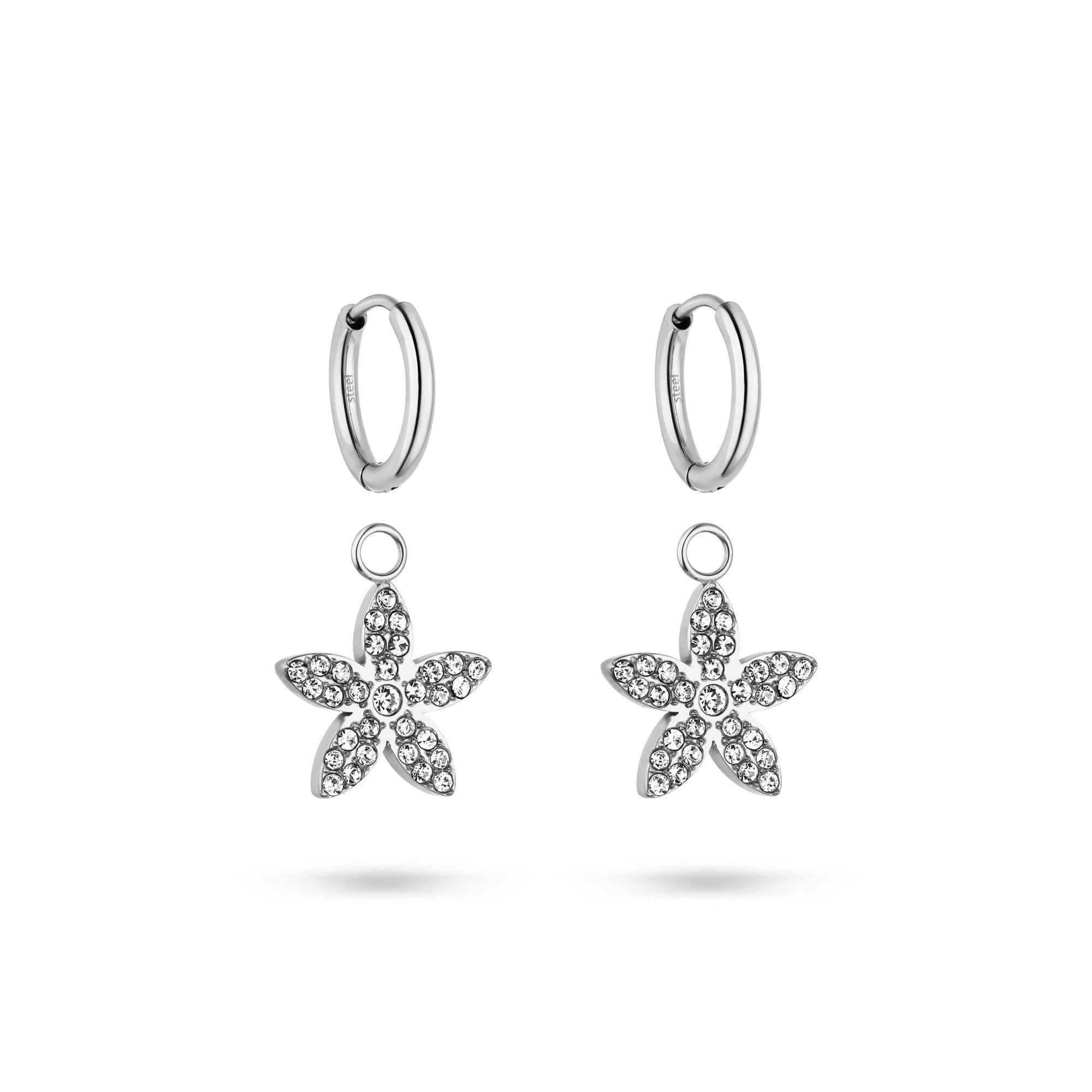 Tamaris Paar Ohrstecker The new Glitter Flower Edelstahl
