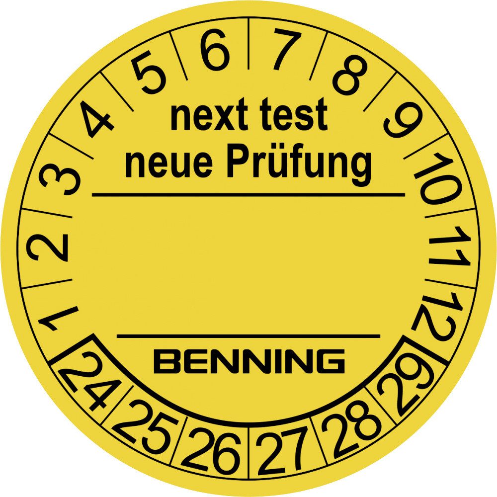 Benning Hinweisschild Benning 756212 Gelb 30 mm 30 mm 300 St.