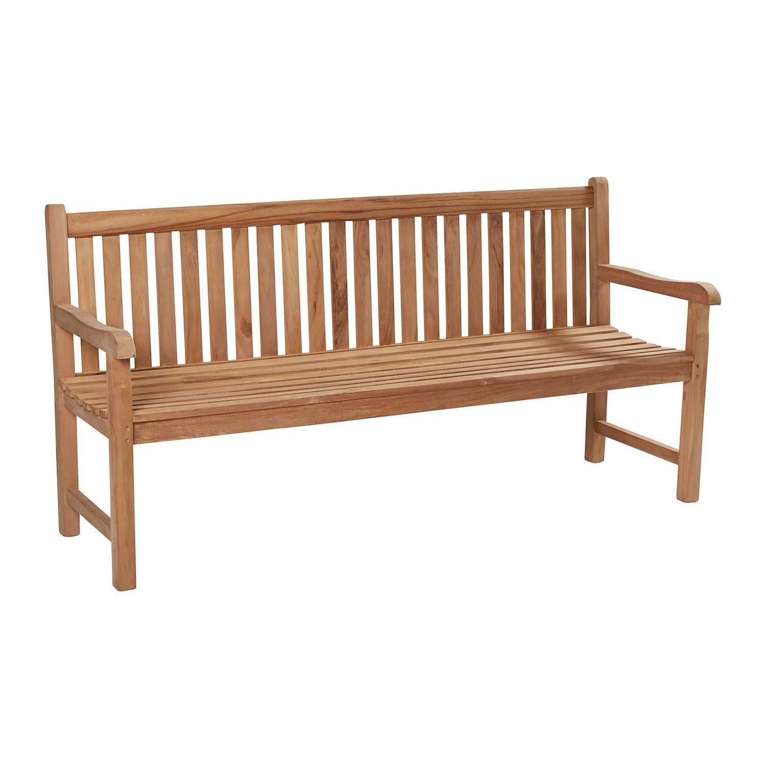Outdoor Gartenbank KAMPEN, 3-Sitzer, Braun, Teakholz günstig online kaufen