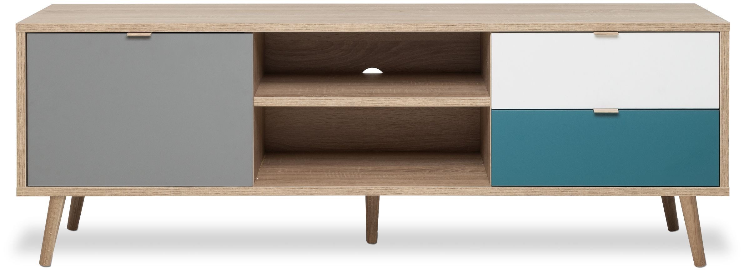 Finori TV-Board, Sonoma Eiche / Tricolor B x H x T ca. 150 x 52 x 40 cm