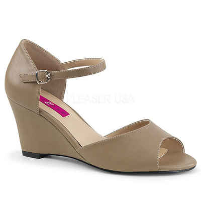 Pleaser Pink Label Wedges KIMBERLY-05 - PU Creme SALE High-Heel-Pumps