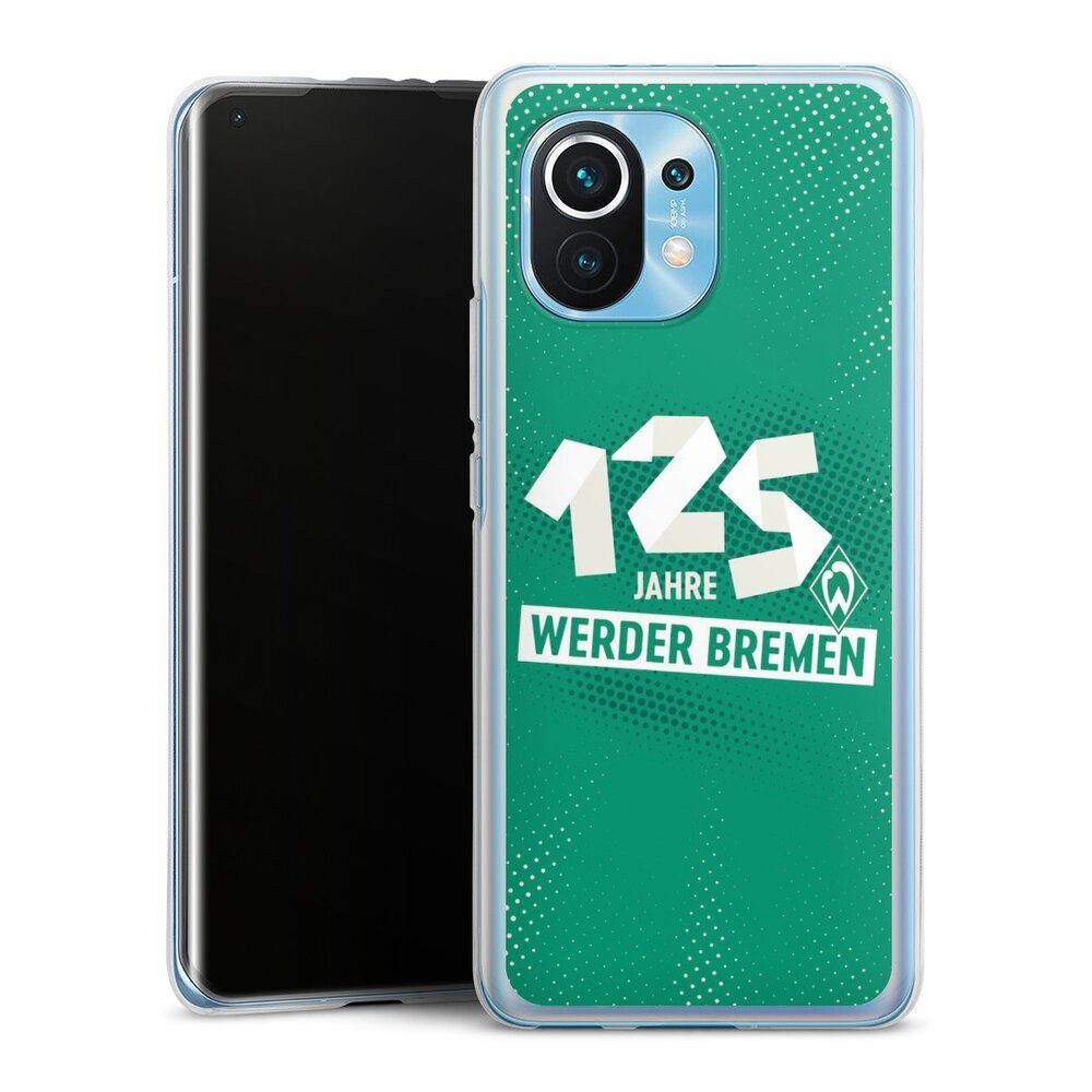 DeinDesign Handyhülle 125 Jahre Werder Bremen Offizielles Lizenzprodukt, Xiaomi Mi 11 Silikon Hülle Bumper Case Handy Schutzhülle