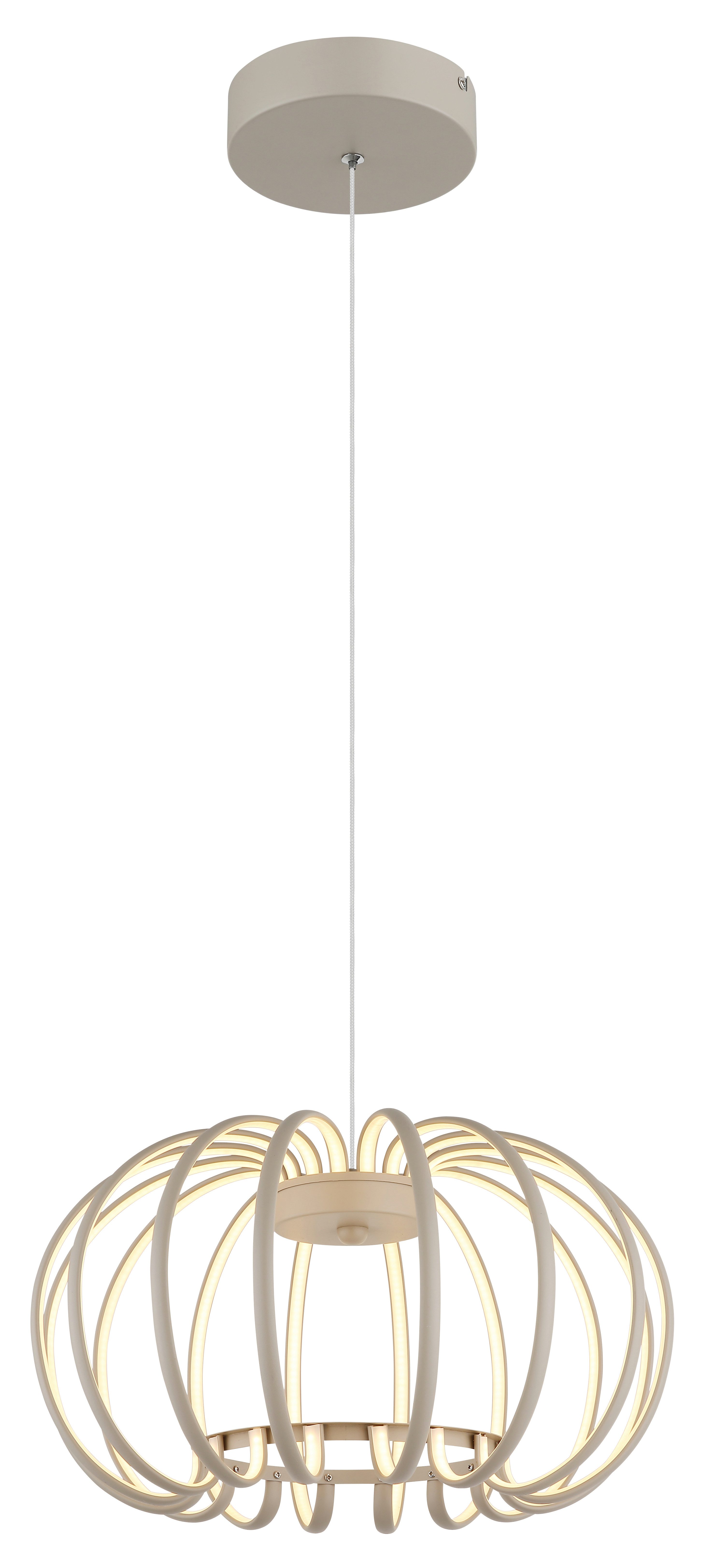GLOBO LIGHTING Hängeleuchte RIBBON, LED fest integriert, Warmweiß, Hängeleuchte, Opalglas, 3 Helligkeitsstufen, LED 40W